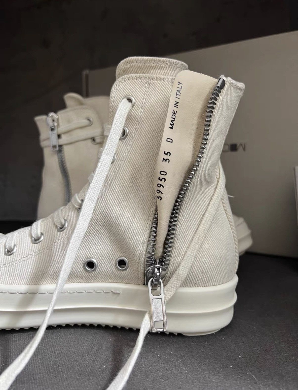 Rick Owens Rick Owens DRKSHDW Canvas Pentagram Panel Sneakers Size US 5 / IT 35 - 8 Thumbnail