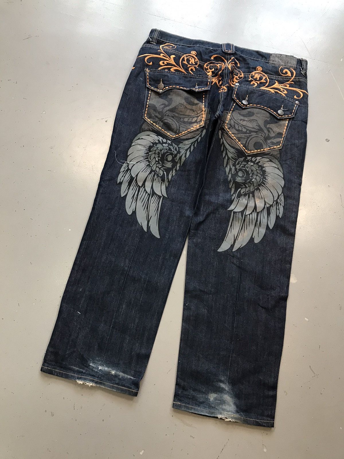 Imperious × Vintage Vintage imperious wings printed embroidered denim Size US 42 / EU 58 - 10 Thumbnail