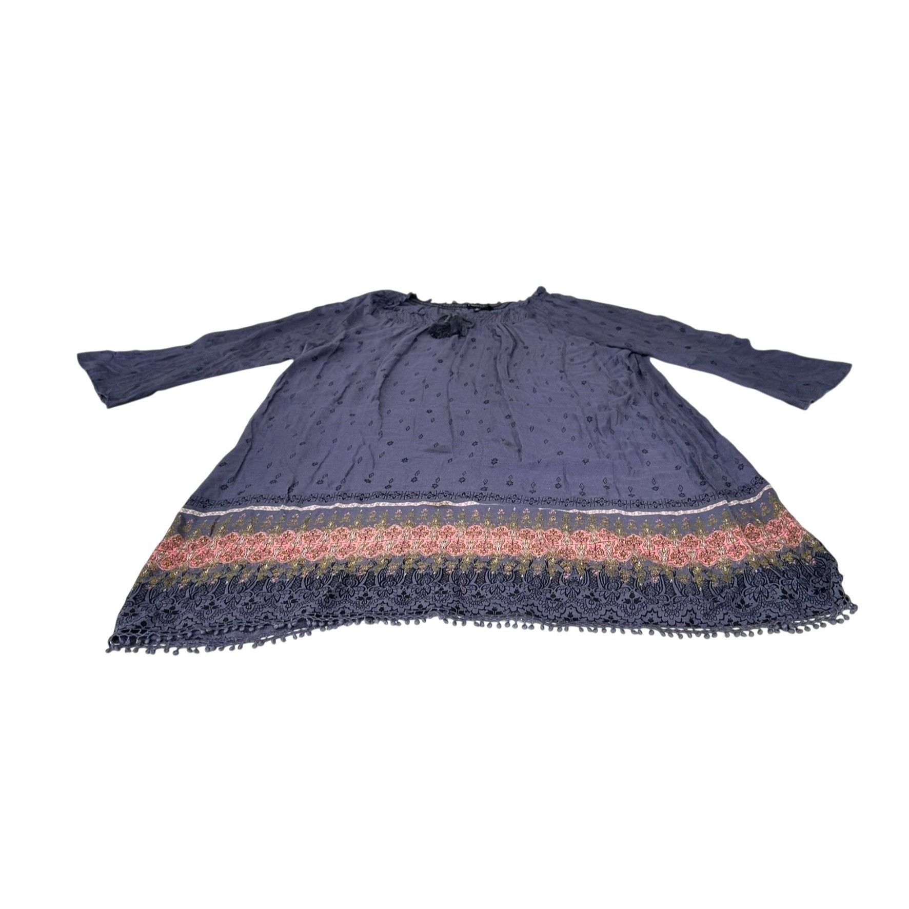 Other Vintage Chadwicks of Boston Dress XL Blue Tassels Hippie Bo Size XL / US 12-14 / IT 48-50 - 6 Thumbnail