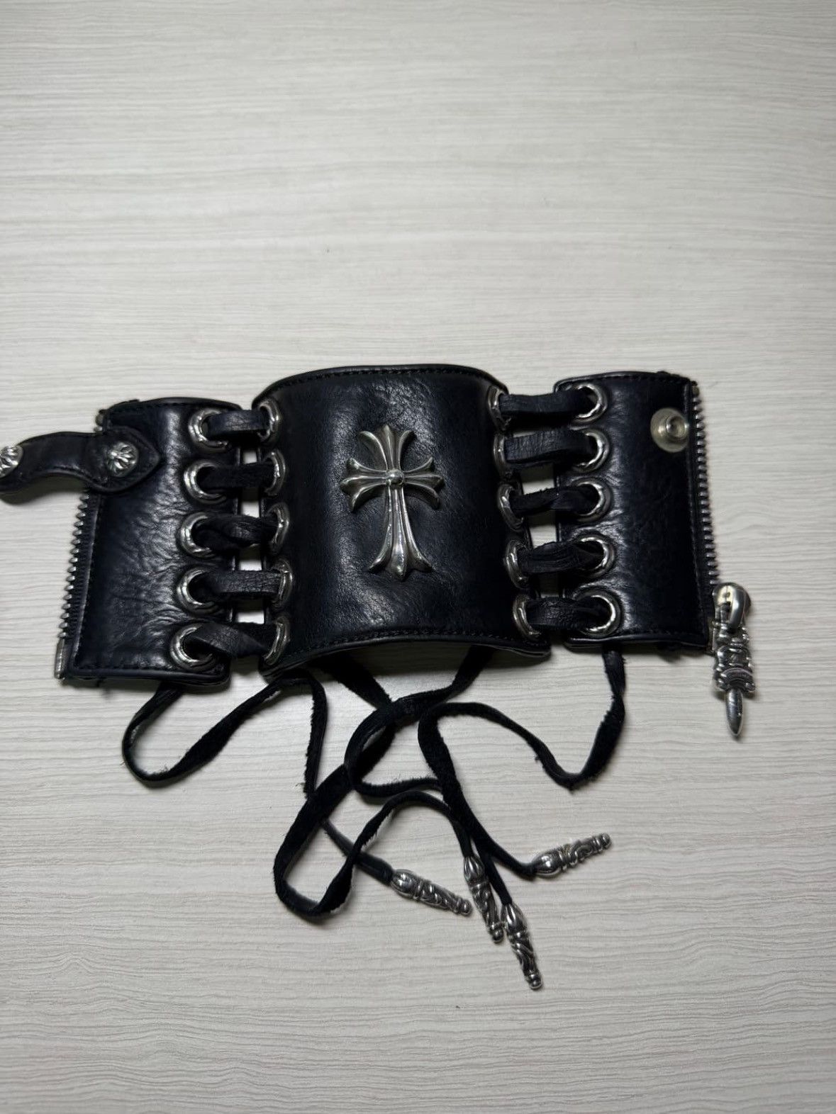 Chrome Hearts *rare*CH CROSS RYDER LEATHER BRACELET Size ONE SIZE - 1 Thumbnail