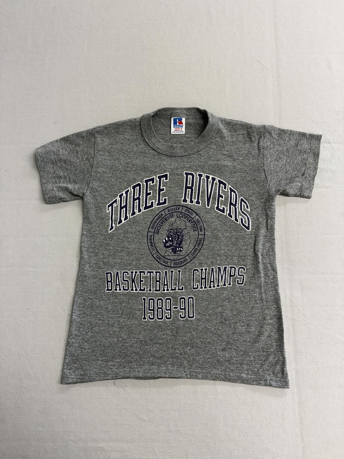 Russell Athletic Vintage Kids Michigan T-shirt Three Rivers Basketball Champs Size US S / EU 44-46 / 1 - 1 Thumbnail
