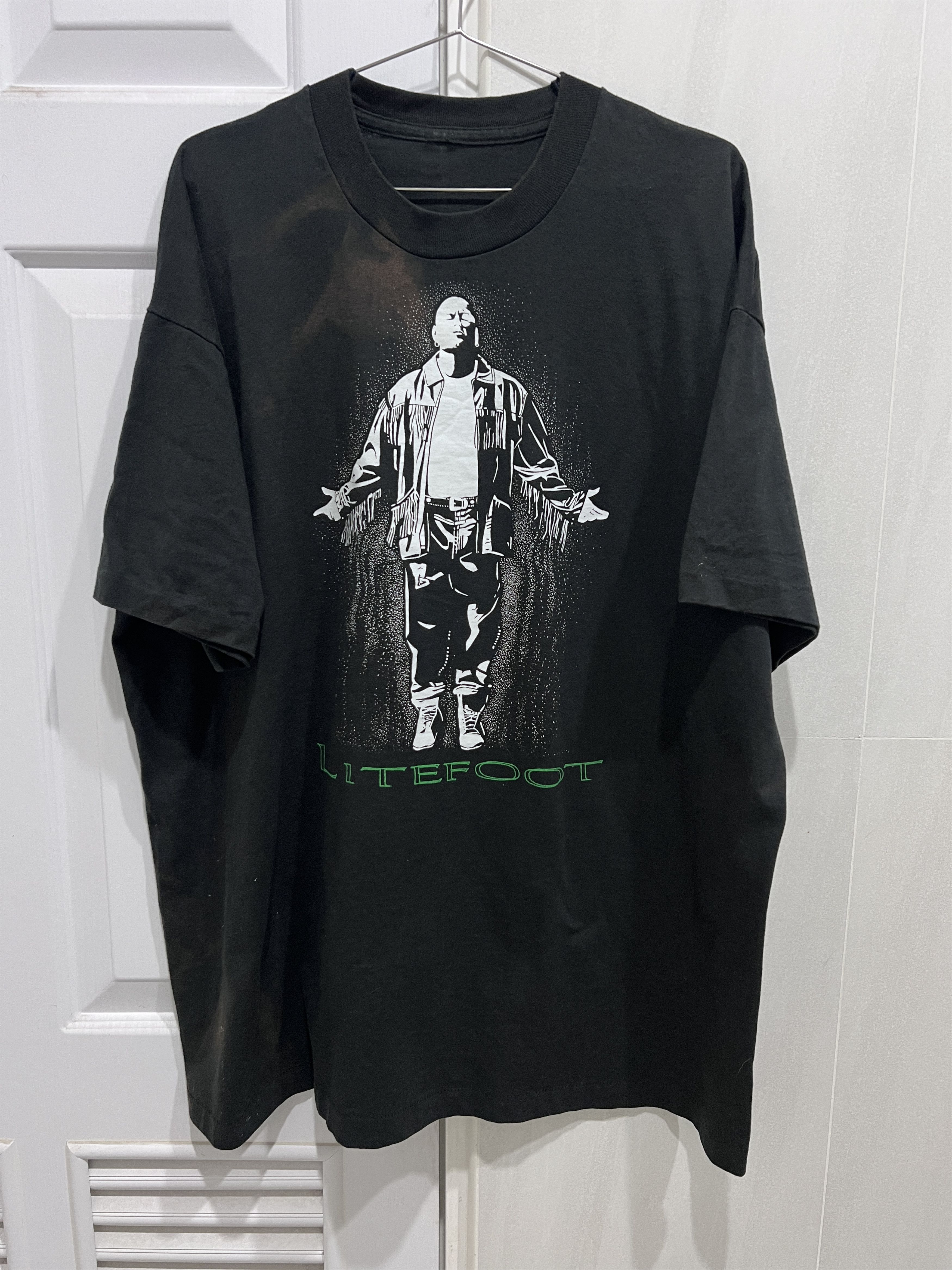 Rap Tees × Vintage Vintage 90s Litefoot Promo Tee 2XL native american rapper Size US XXL / EU 58 / 5 - 2 Thumbnail