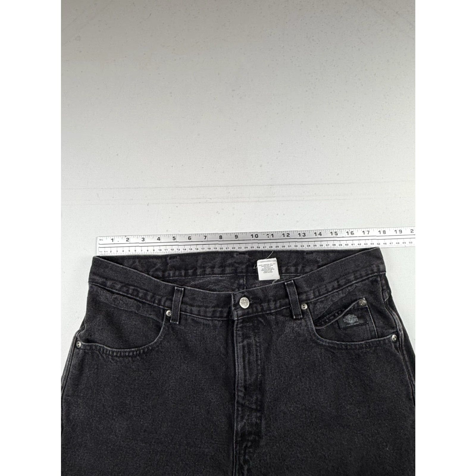 Harley Davidson Harley-Davidson Jeans Men Black 36 Regular 30 Inseam Biker Grunge Motorcycle Punk Rock Vintage Straight Jeans Mens Size US 36 / EU 52 - 5 Thumbnail
