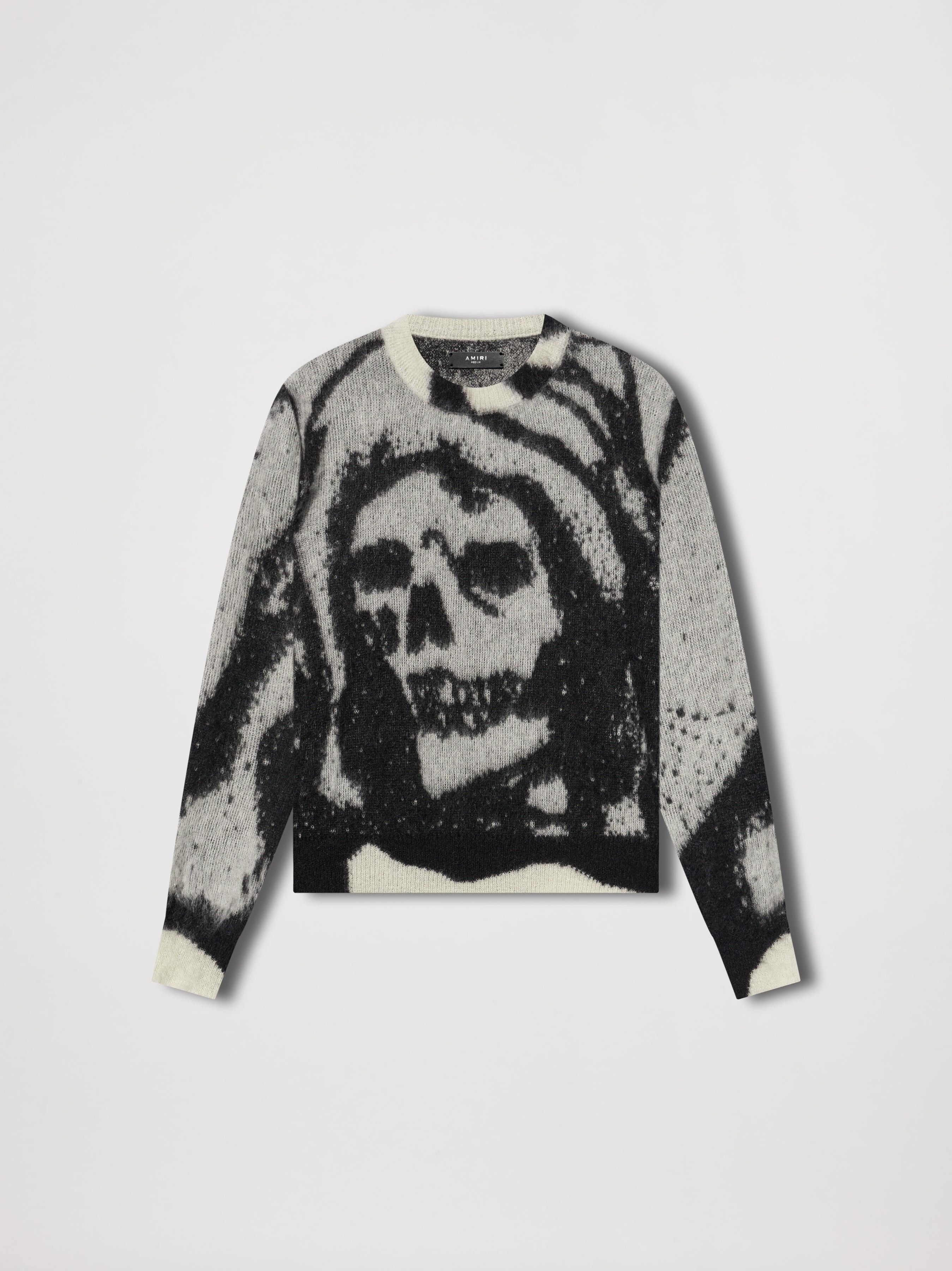 Amiri × Wes Lang o1w1db10125 Reaper Crewneck Sweater in Black/Grey Size US L / EU 52-54 / 3 - 1 Thumbnail