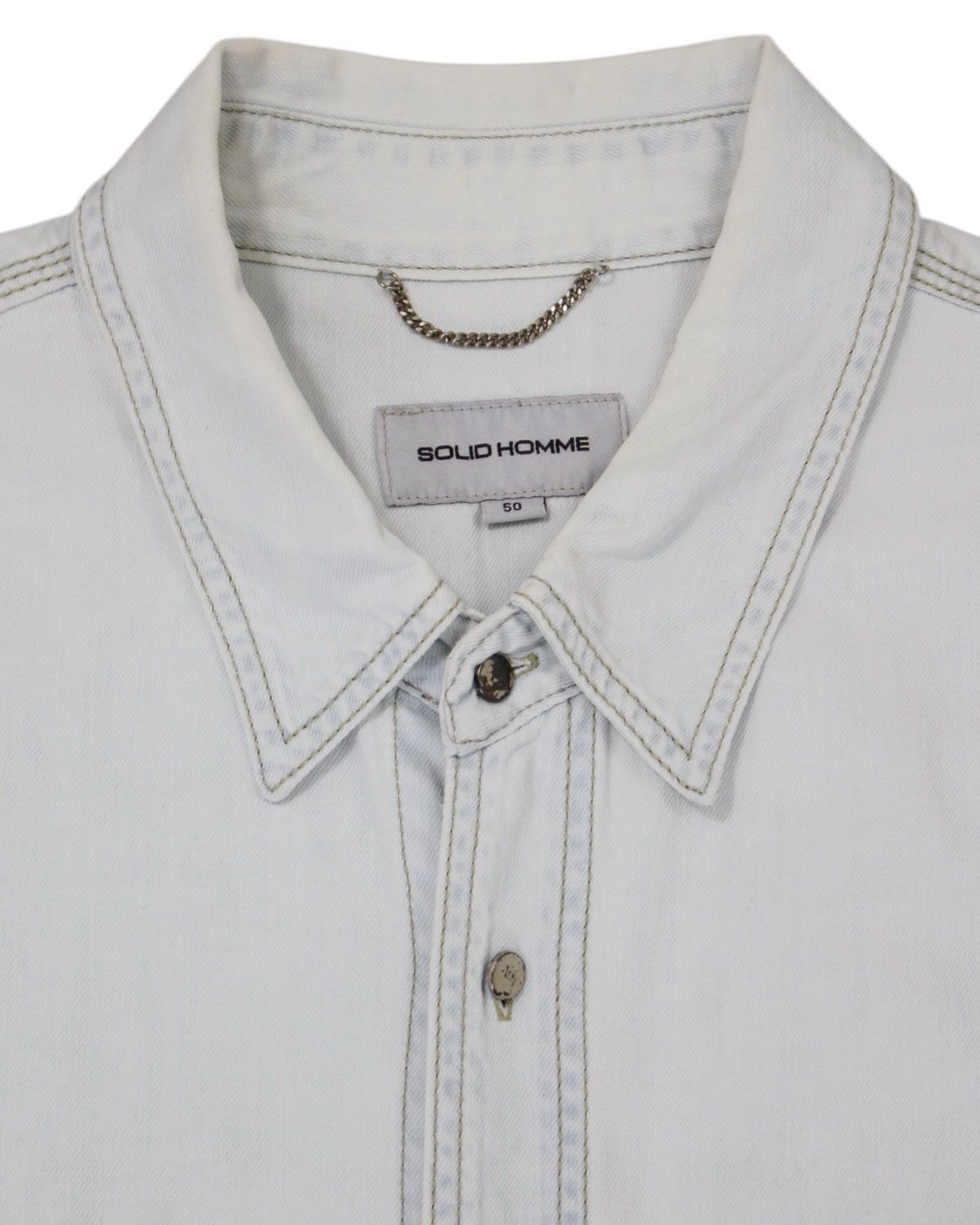 Solid Homme SS2019 SOLID HOMME OVERSIZED LIGHT WASHED DENIM SHIRT Size US XL / EU 56 / 4 - 4 Thumbnail