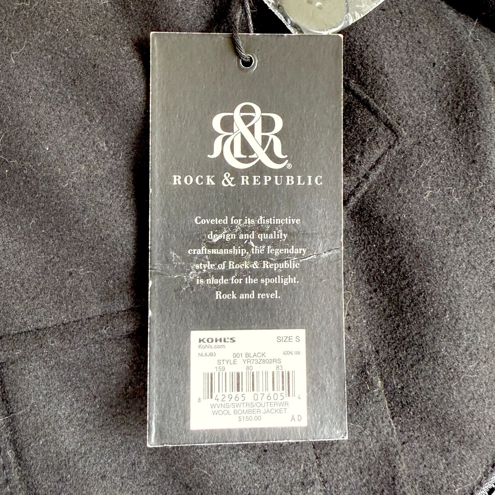 Rock & Republic NWT Rock & Republic mens S wool blend bomber military jacket Size US S / EU 44-46 / 1 - 7 Thumbnail