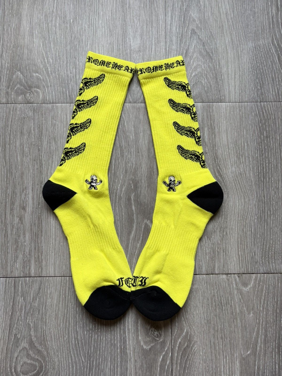 Chrome Hearts Chrome Hearts Neon Green Foti Socks Size ONE SIZE - 3 Thumbnail