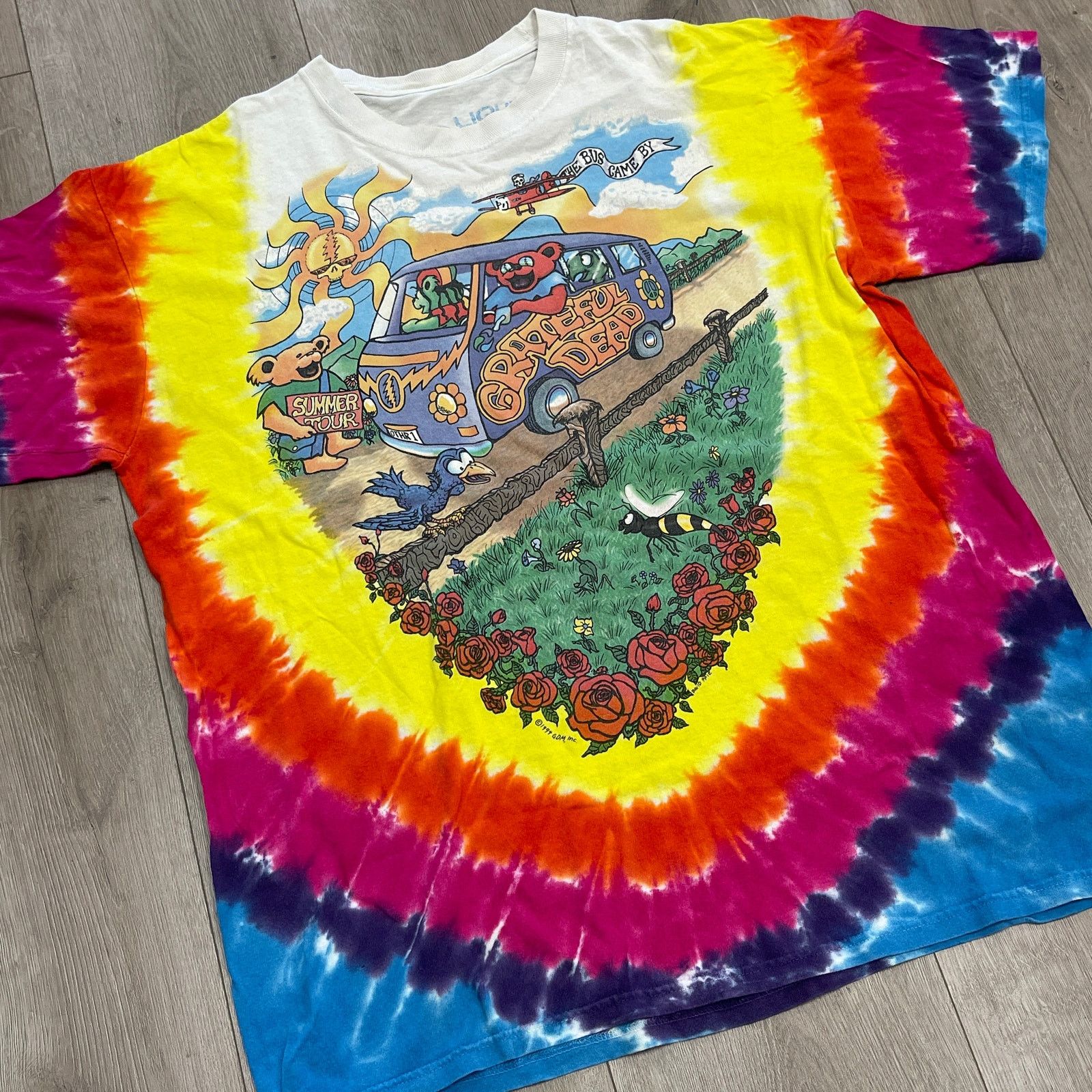 Vintage Liquid Blue Grateful Dead Summer Tour tie-dye Tee size Large Size US L / EU 52-54 / 3 - 4 Thumbnail