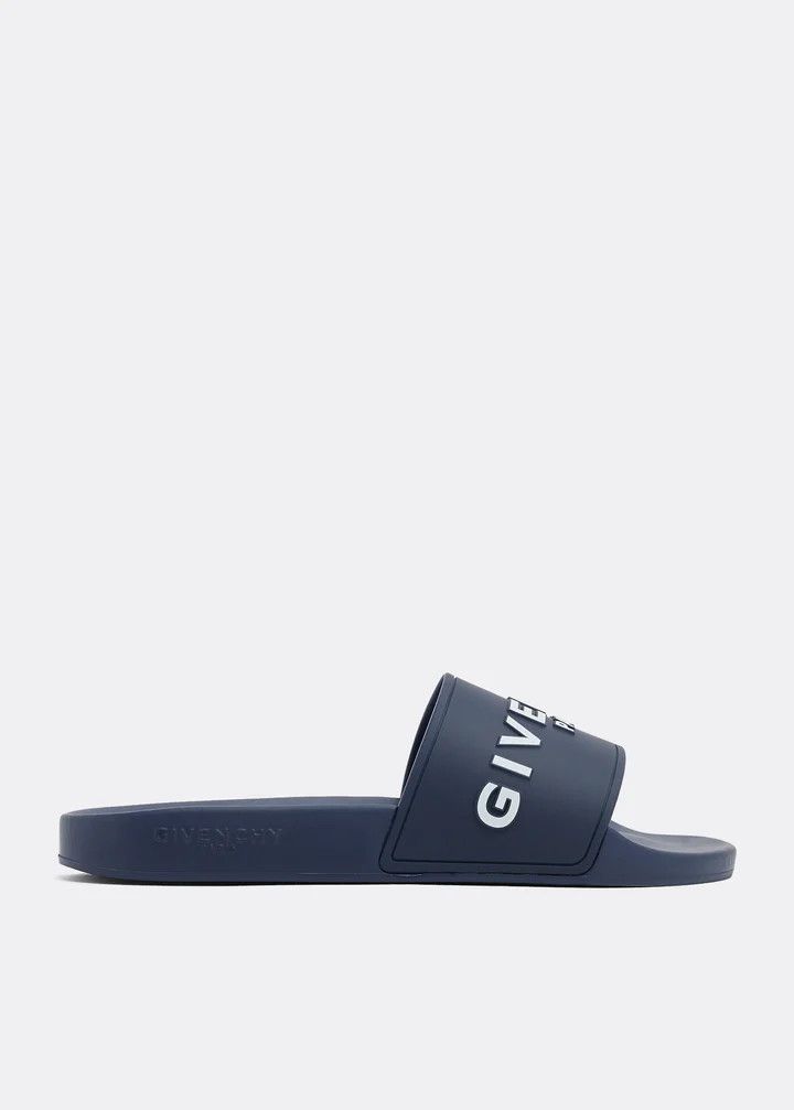 o1srvl11e1225 Rubber Slides in Blue
