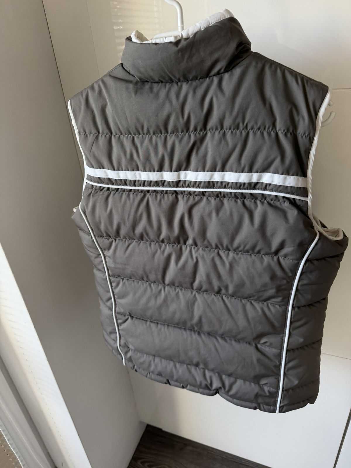 Vintage ‼️Vintage Knit Swoosh Logo Puffer Reversible Brown Vest‼️ Size M / US 6-8 / IT 42-44 - 5 Thumbnail