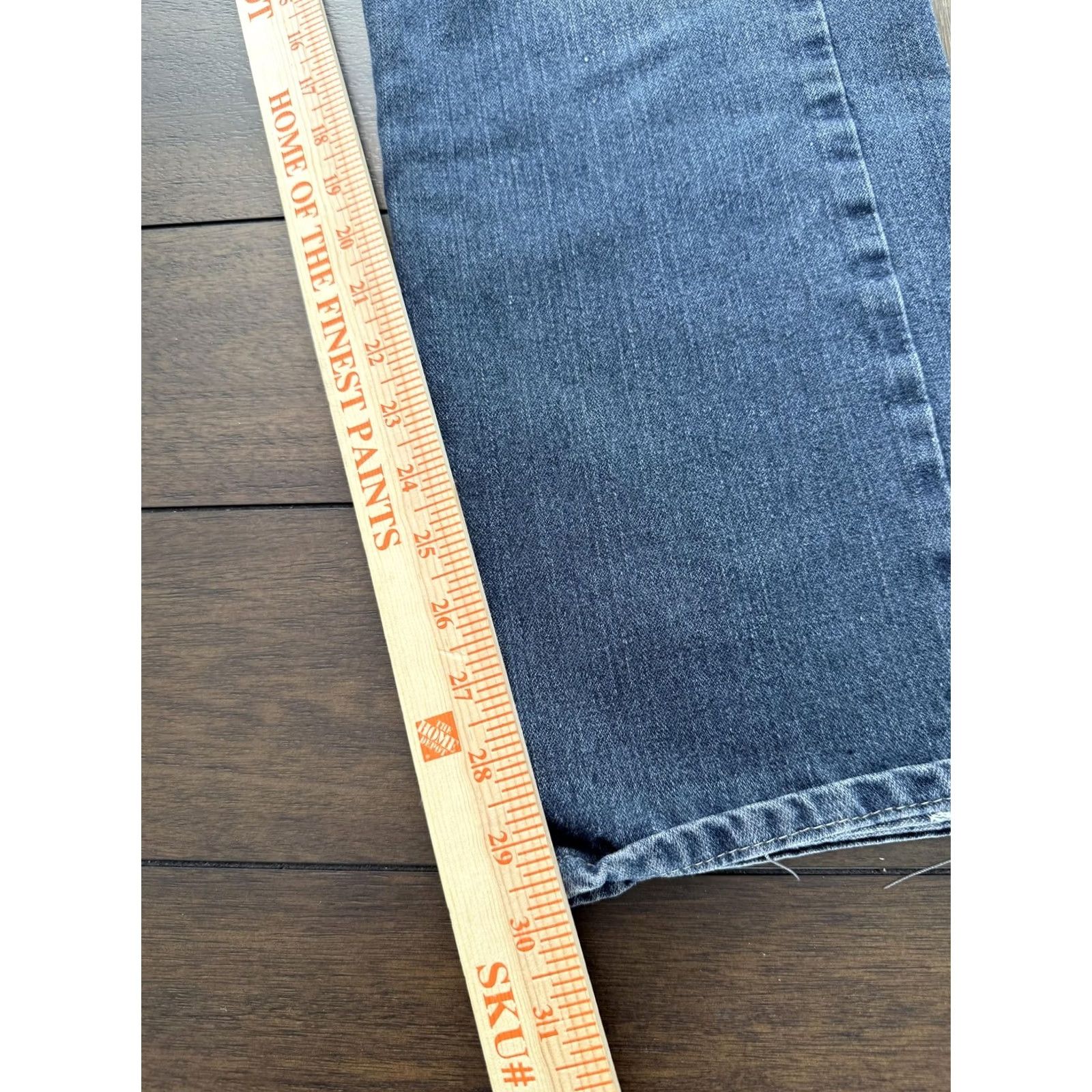 Denime Mark & Dutch Mens Blue Straight Leg Jeans 34x30 Denim Distressed Back Pocket Size US 34 / EU 50 - 6 Thumbnail