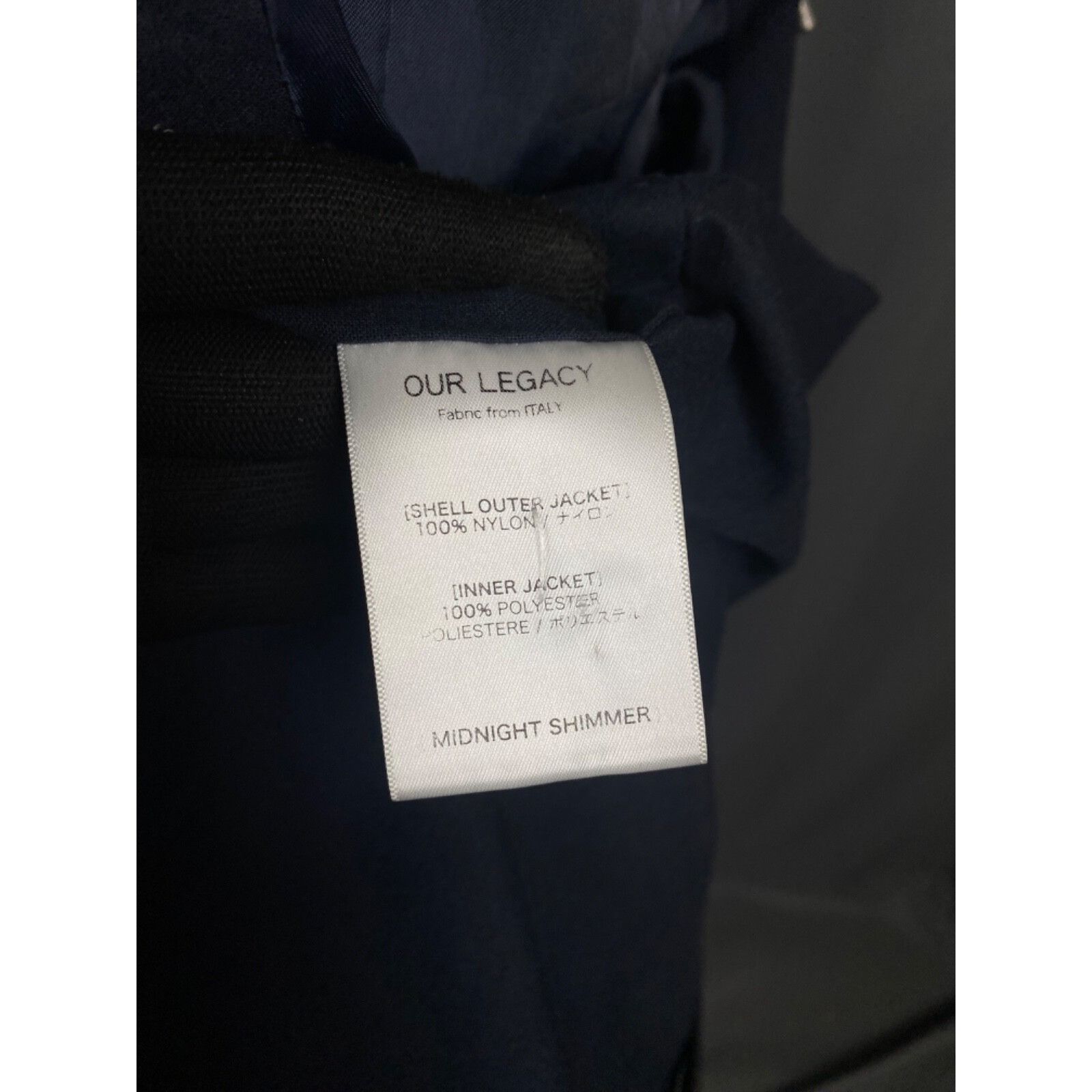 Our Legacy Our Legacy "Midnight Shimmer" Dark Blue Hooded Waterproof Pa Size US S / EU 44-46 / 1 - 4 Thumbnail