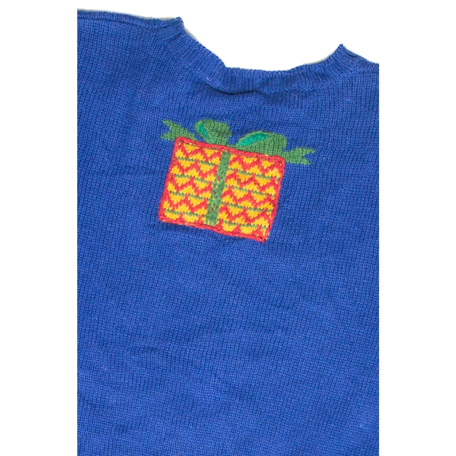 Vintage VINTAGE Blue Ugly Christmas Pullover Shirt Medium Blue Pullover Ugly Christmas Ragstock Vintage 1954 Mens Womens Size M / US 6-8 / IT 42-44 - 3 Thumbnail