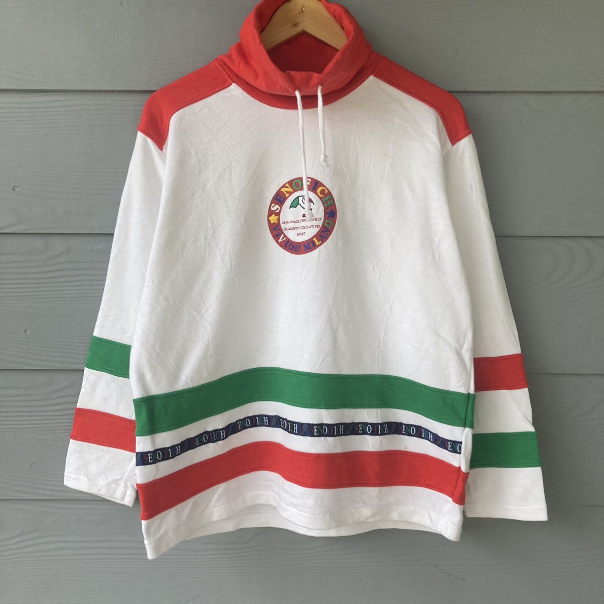 Vintage Vintage 90s Seno Fich Vivido Milano Jumper Size US M / EU 48-50 / 2 - 1 Thumbnail