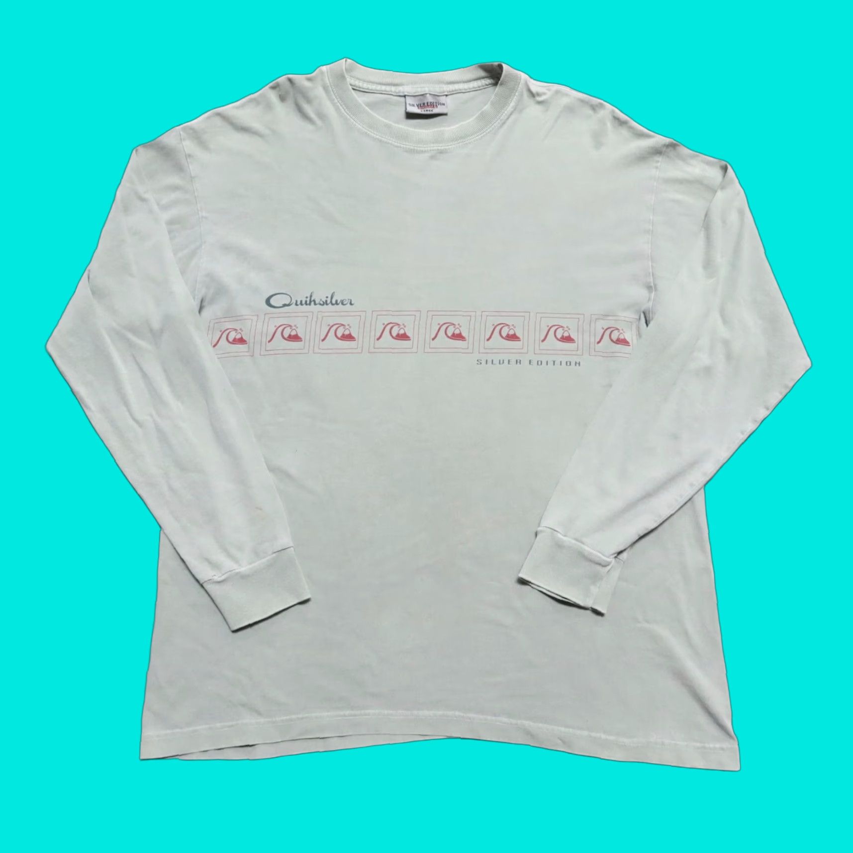 Quiksilver Vintage Quiksilver Longsleeve Shirt L Men Green 90s Edition Surf Skate/Silver Edition Shirt Size US L / EU 52-54 / 3 - 1 Thumbnail