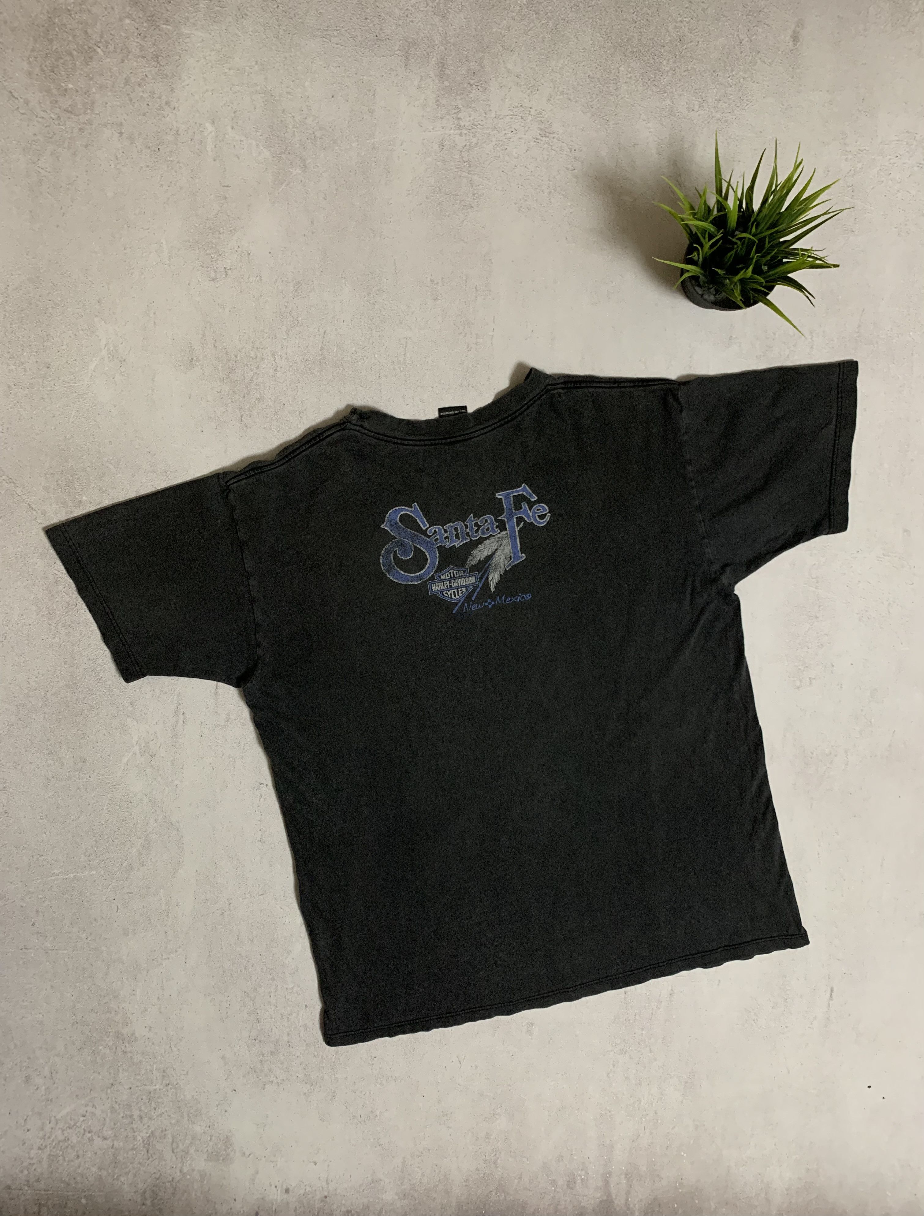 Harley Davidson × Vintage Vintage Harley Davidson T Shirt Santa Fe 2000 Distressed 90s Size US XL / EU 56 / 4 - 14 Thumbnail
