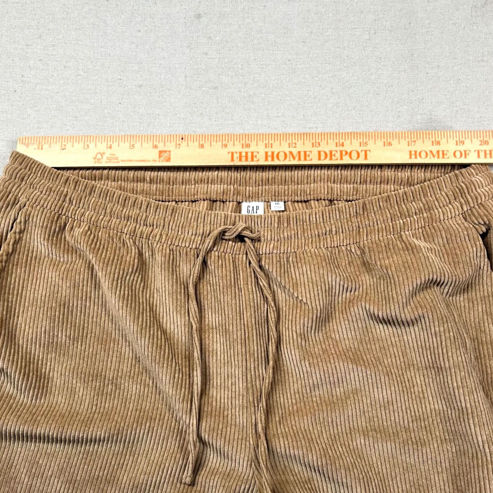 Gap Gap Womens Pants 2XL Corduroy Wide-Leg Elastic Waist Lounge Baggy Drape Brown Nylon Polyester Size 40" / US 18 - 6 Thumbnail