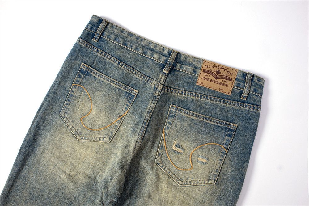 Japanese Brand × Jean Men's punk gradient washed straight distressed jeans y2k Size US 32 / EU 48 - 5 Thumbnail