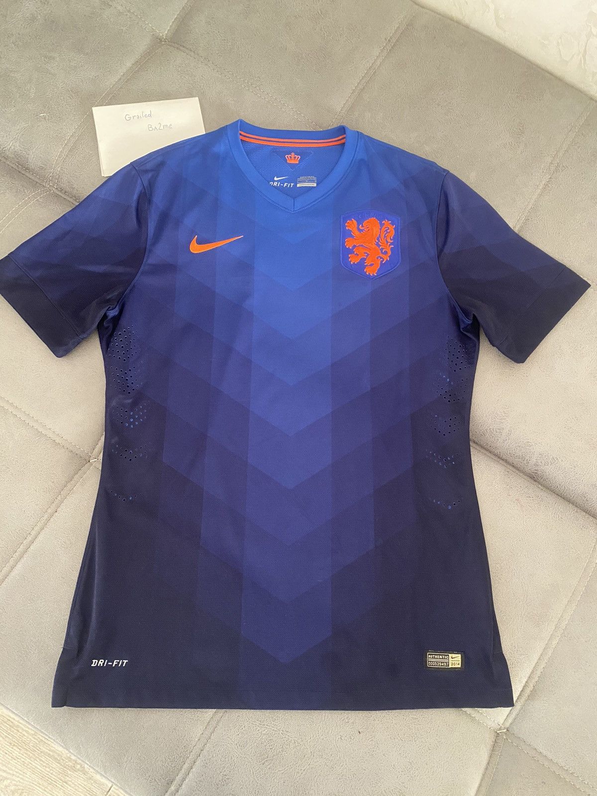 Nike × Vintage Nike Netherlands Holland KNVB 2014/15 Away Jersey Blockcore Size US L / EU 52-54 / 3 - 1 Thumbnail