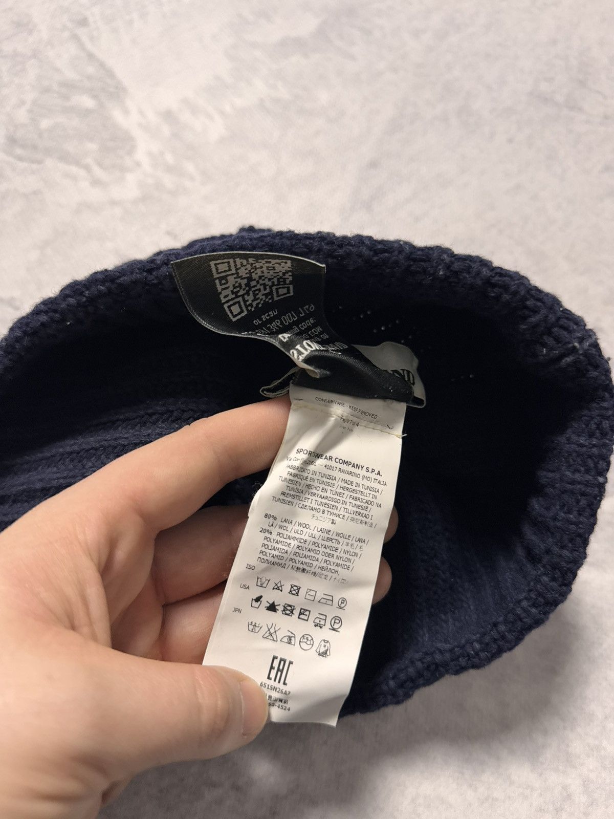 Stone Island 00s Stone Island Patch Program Wool Beanie Hat Size ONE SIZE - 4 Thumbnail
