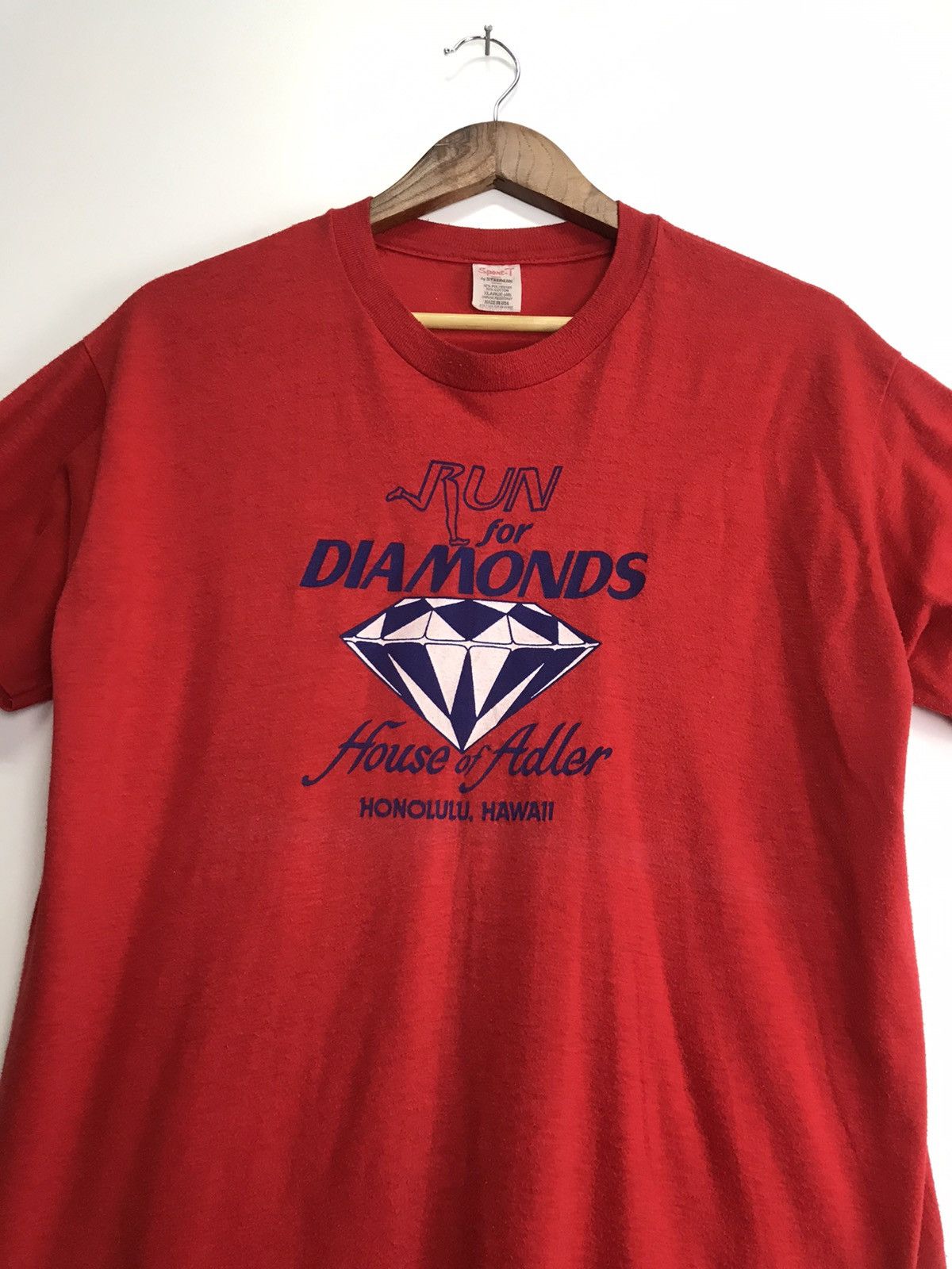 Vintage Vintage 80s Run for Diamonds tee Size US XL / EU 56 / 4 - 5 Thumbnail