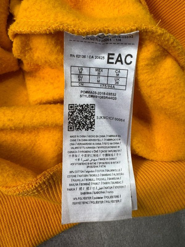 J Balvin Guess X J Balvin Vibras Fleece Sweatshirt Crewneck Yellow M Size US M / EU 48-50 / 2 - 6 Thumbnail