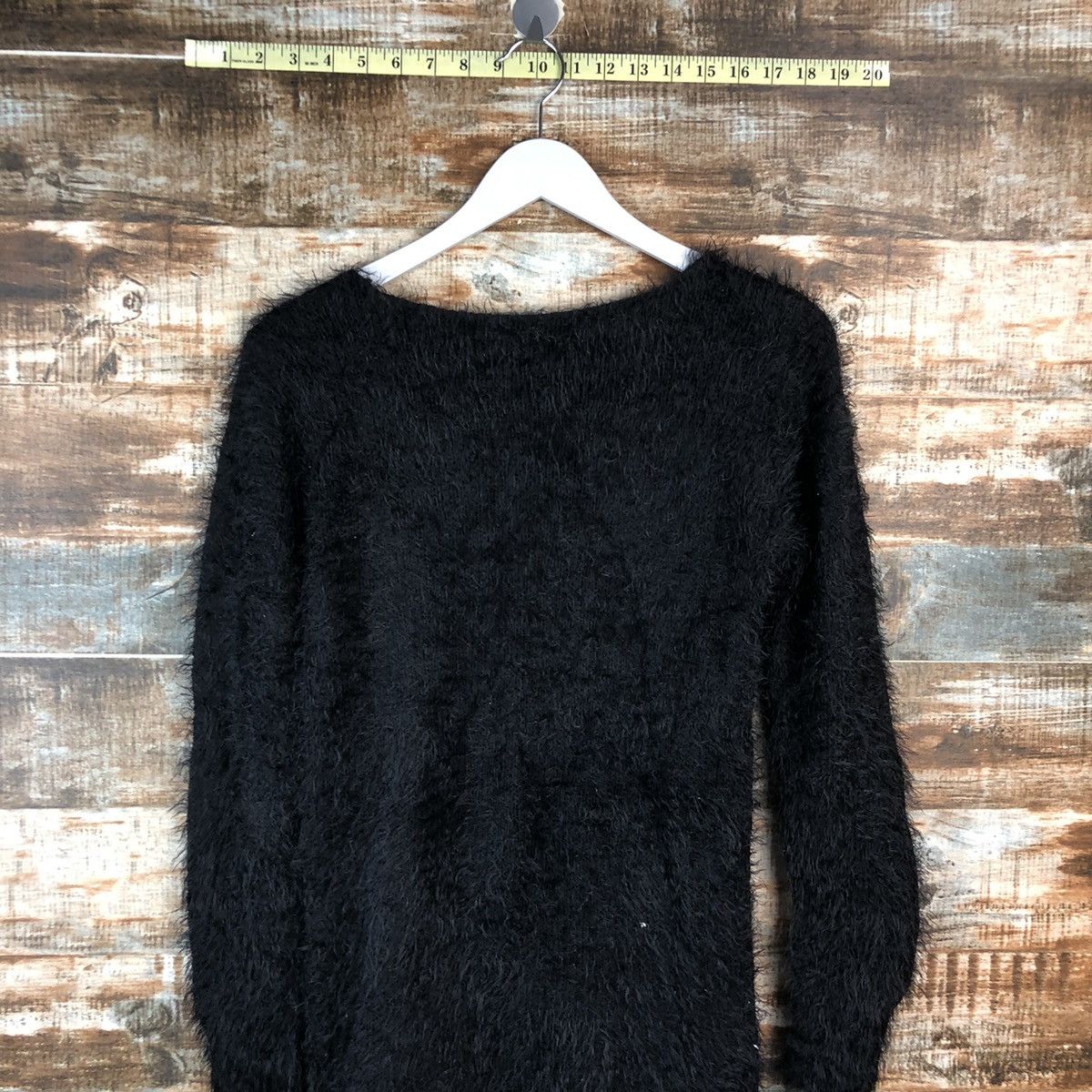 Homespun Knitwear × Japanese Brand DL Chuxxx Black mohair shaggy fur Knitwear #C050 Size S / US 4 / IT 40 - 15 Thumbnail