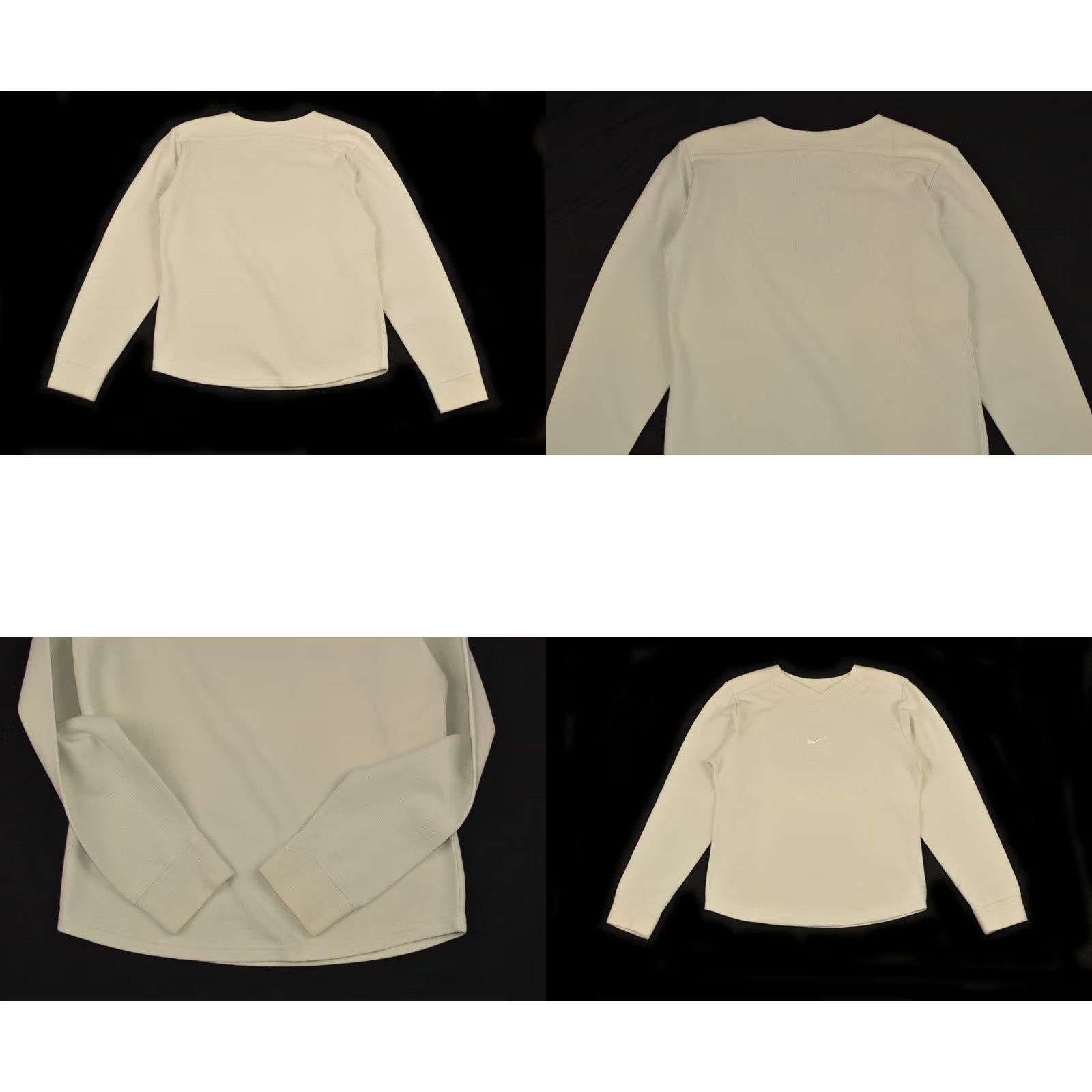 Nike Womens Nike Vintage Center Swoosh V-Neck Sweatshirt M White Nike Sweatshirt Womens Vintage Size M / US 6-8 / IT 42-44 - 8 Thumbnail