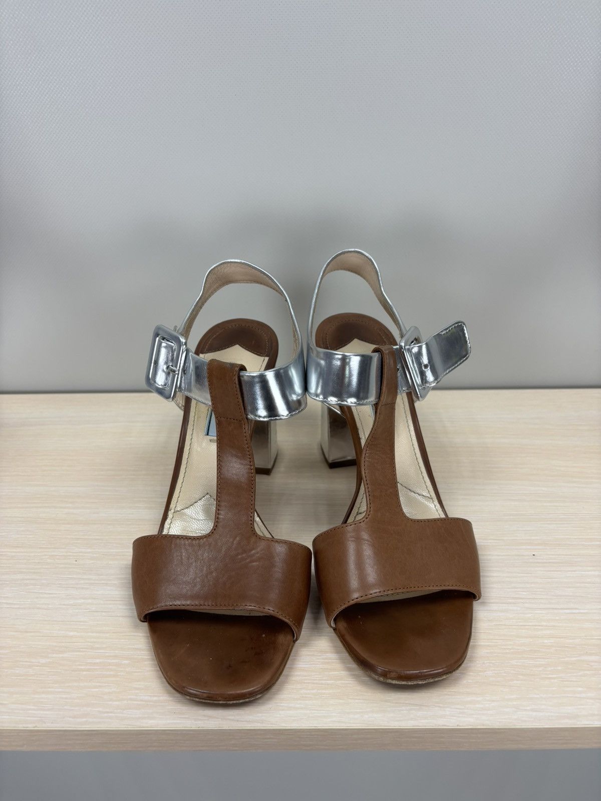 Prada Womens heels Prada Size 36 1/2 Color Brown Size US 6.5 / IT 36.5 - 3 Thumbnail