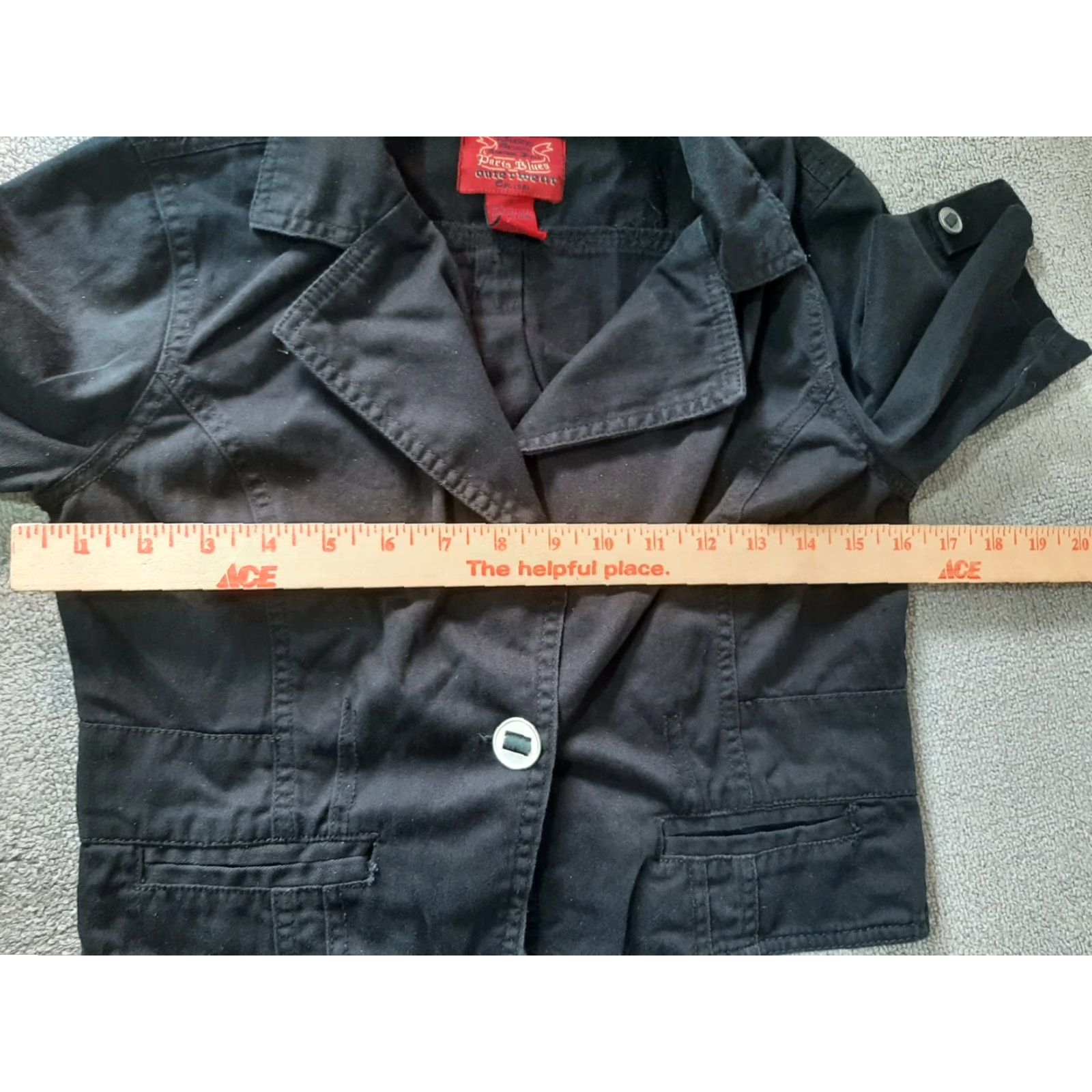 Vintage Paris Blues Jacket outerwear Black Juniors Small Button Down 1 Button Cotton Jacket S Womens Size S / US 4 / IT 40 - 2 Thumbnail