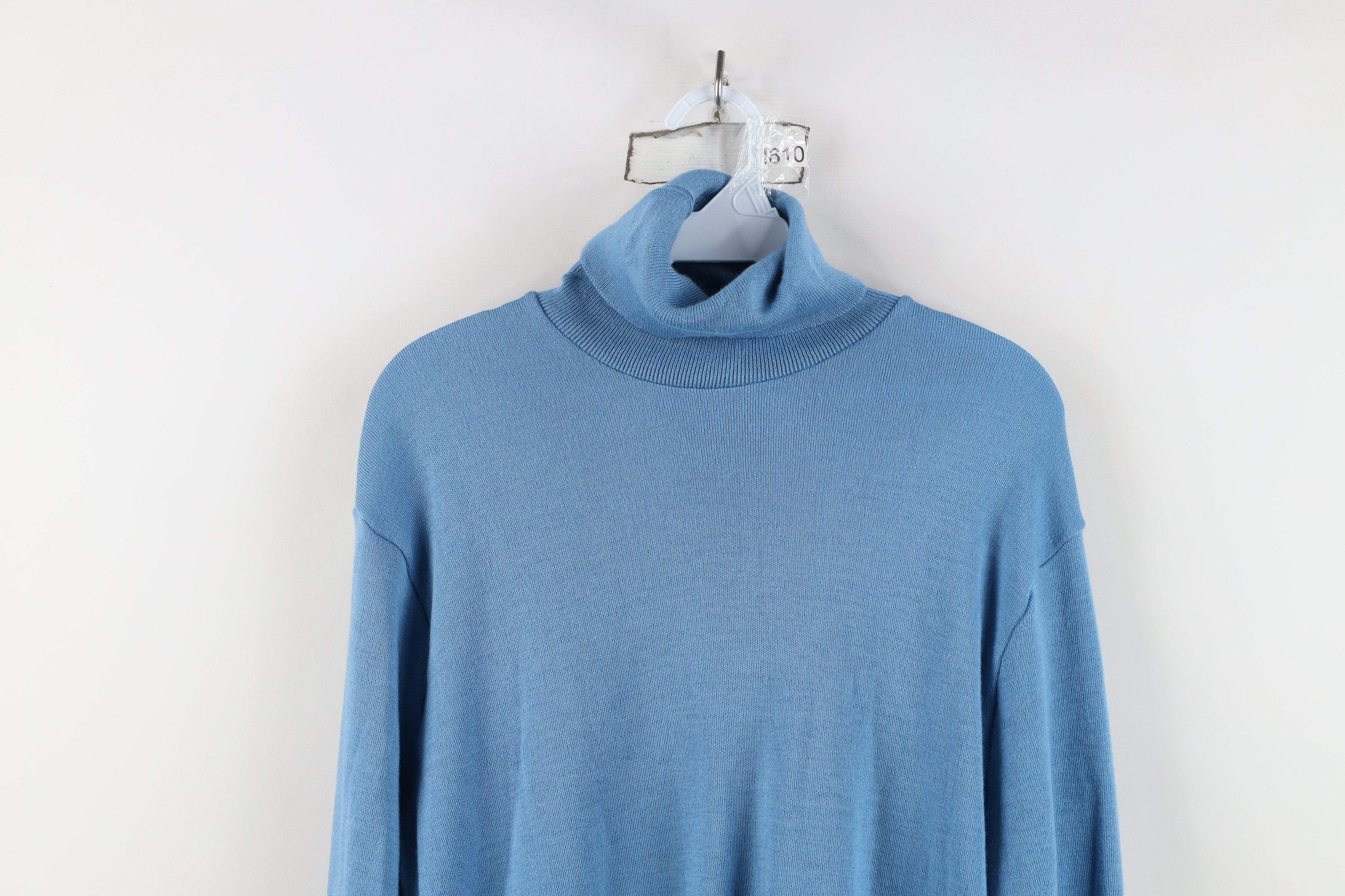 Vintage Vintage 70s Streetwear Long Sleeve Turtleneck Sweater Blue Size US XL / EU 56 / 4 - 2 Thumbnail