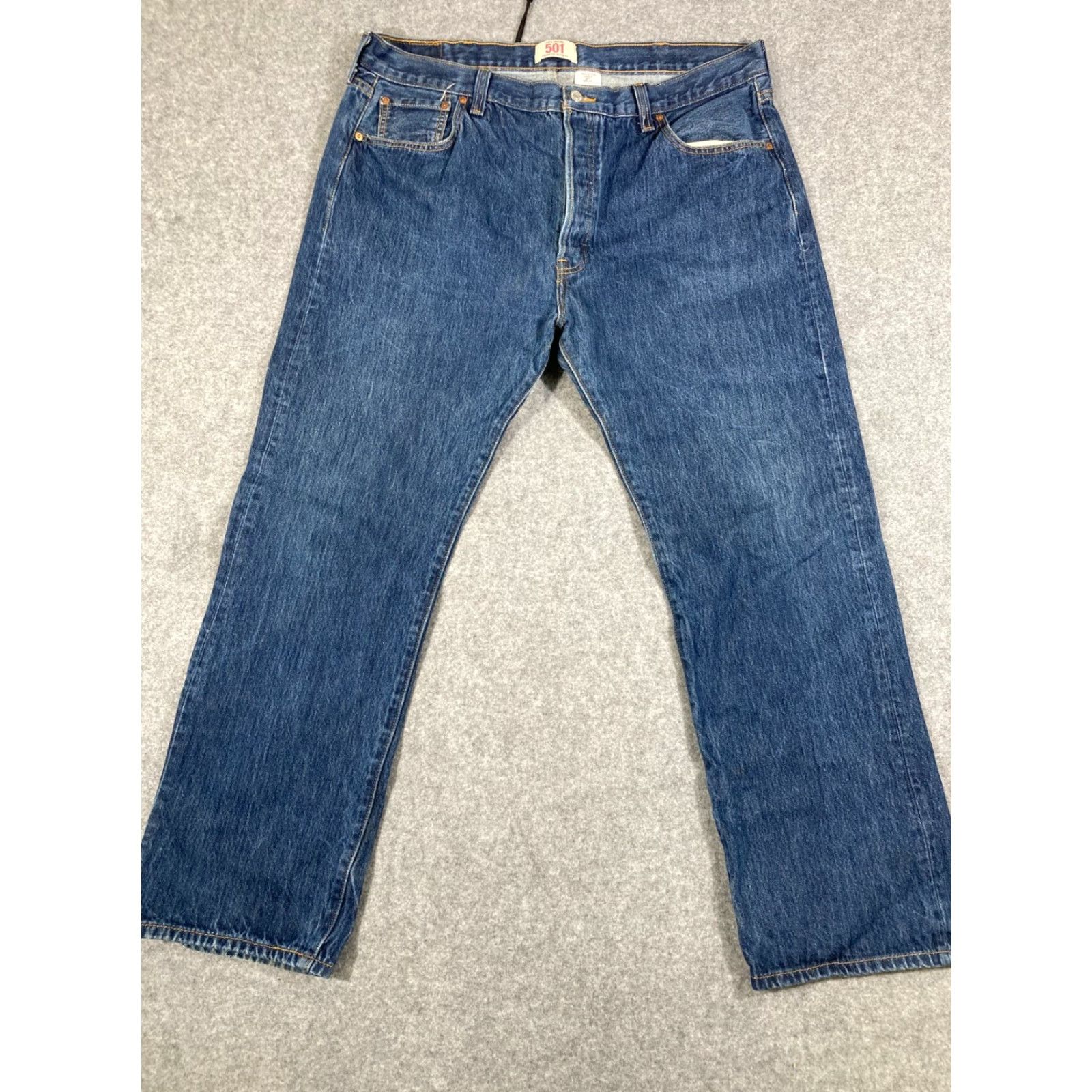 Levi's Levi's 501 Jeans Mens 42X32 Blue Denim Straight Leg Button Fly WPL 423 5-Pocket Size US 42 / EU 58 - 2 Thumbnail