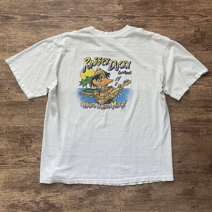 Vintage Vintage 1989 Rubber Ducky Condoms Sigma Tau Gamma TShirt Grailed