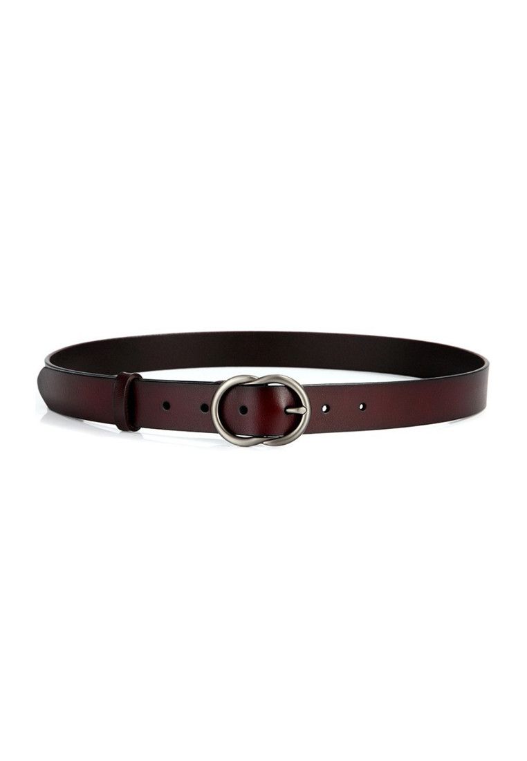 Other Brown Women's Leather Belts with Gold Buckle Belt Size ONE SIZE - 2 Thumbnail