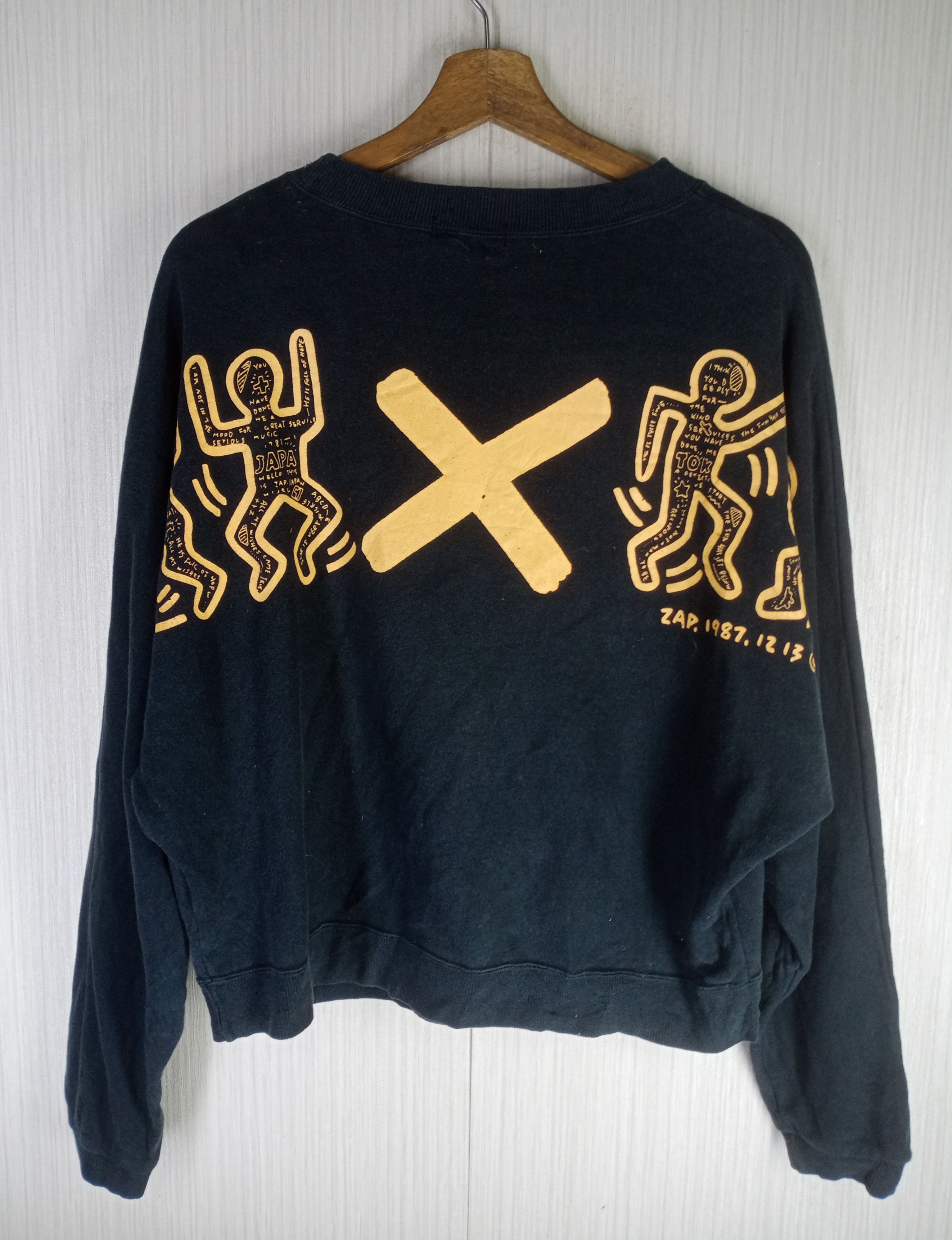 Keith Haring Rare Vintage 90s Keith Haring Zap Japan Co.Ltd Sweatshirt Size M / US 6-8 / IT 42-44 - 1 Thumbnail