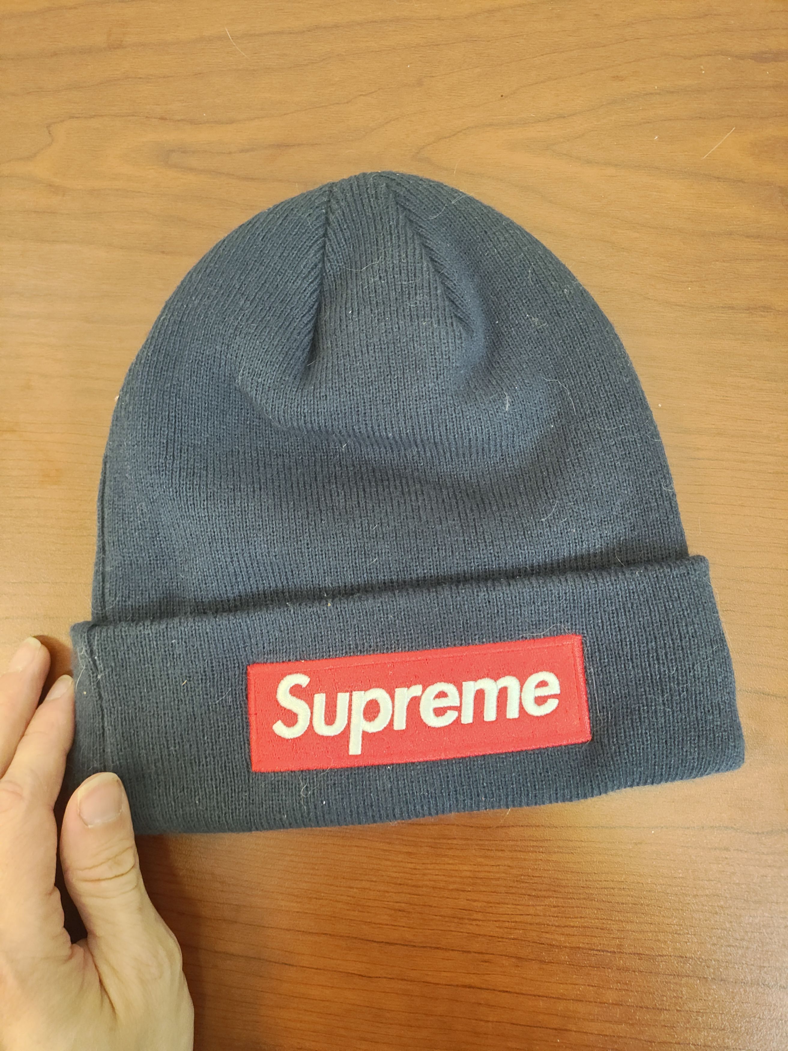 New Era × Supreme Supreme new era accent beanie navy fw24