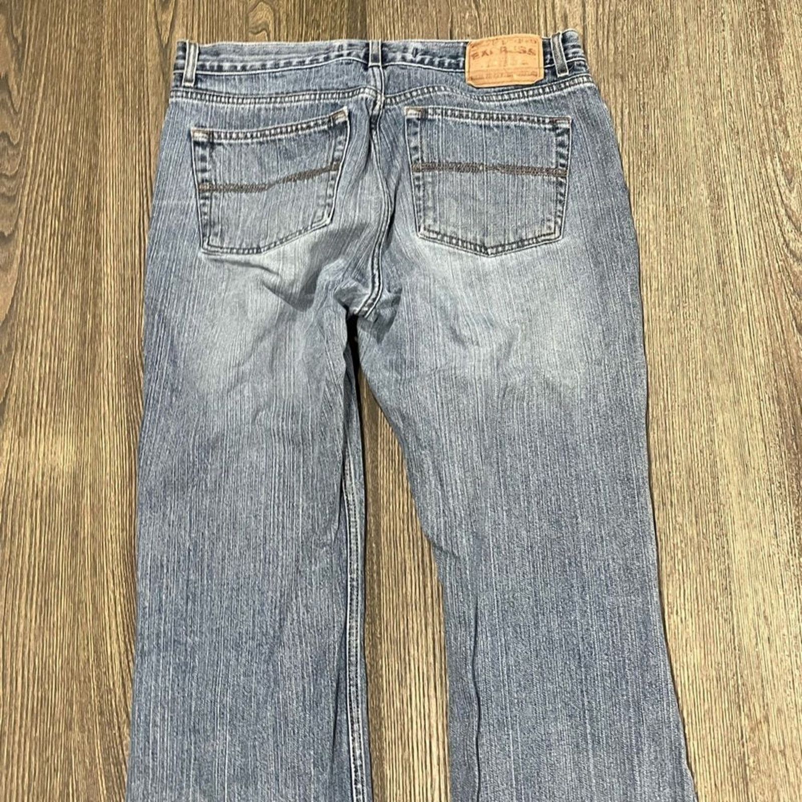 Express Y2K Express Low Rise Flare Jeans Raw Hem Denim Medium 11/12L Size 34" / US 12 / IT 48 - 5 Thumbnail