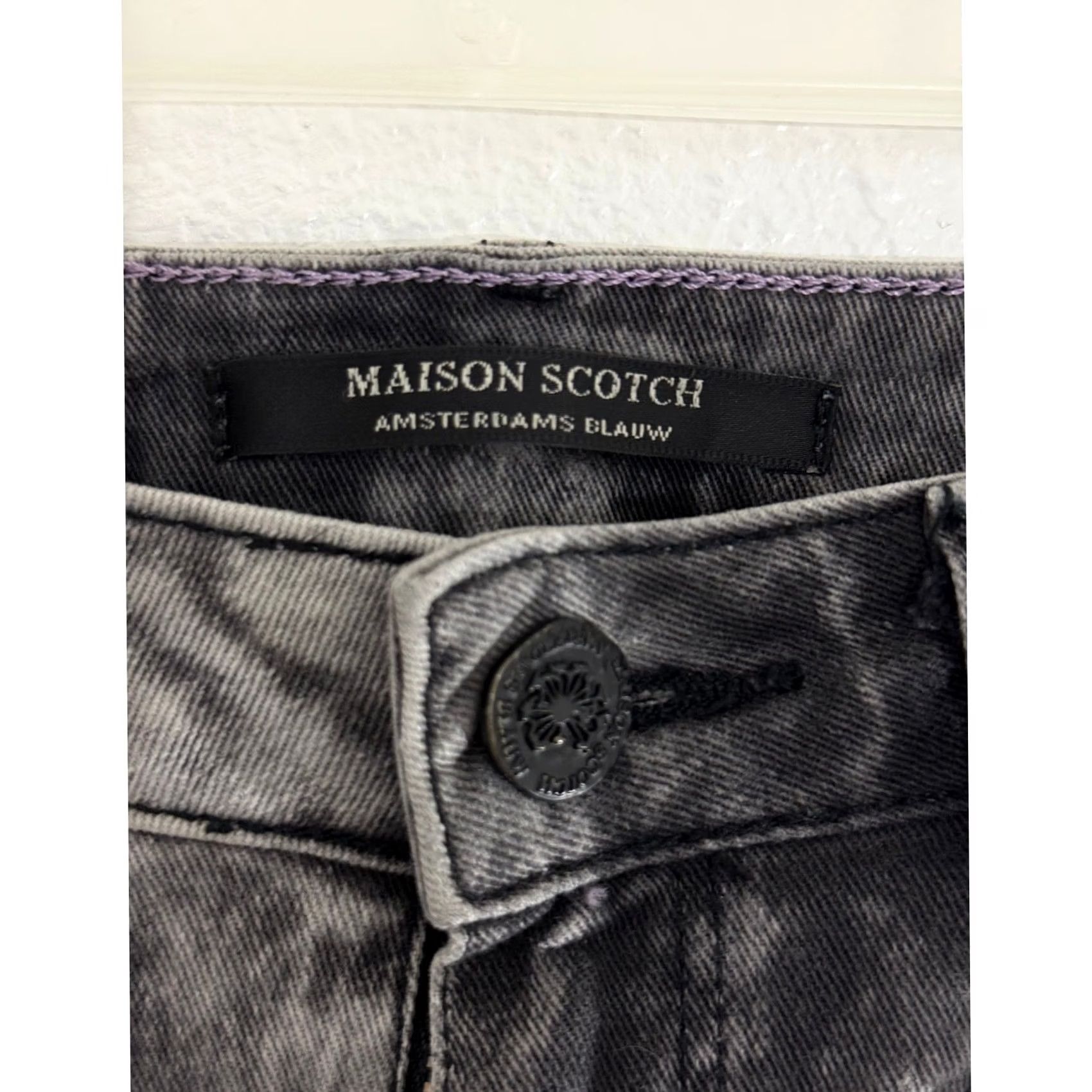 Maison Scotch MAISON SCOTCH La Parisienne Skinny Jeans Denim Women 27W L32 Black Zip Stretch 100% Cotton Regular Slim Skinny Jeans Womens Size 27" / US 4 / IT 40 - 6 Thumbnail