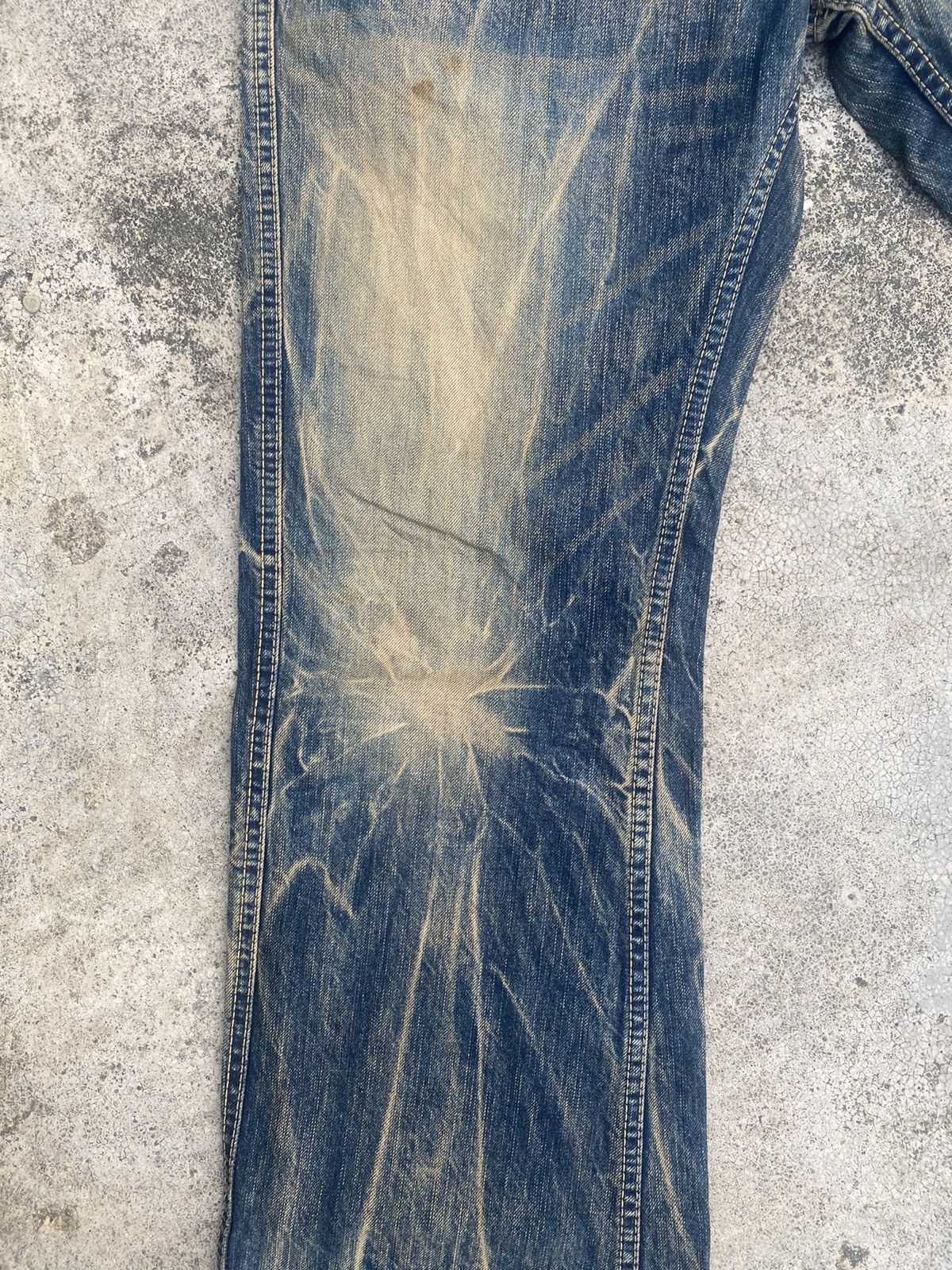 Japanese Brand Flare Jeans Blue Way Clawmark Bootcut Size US 33 - 7 Thumbnail