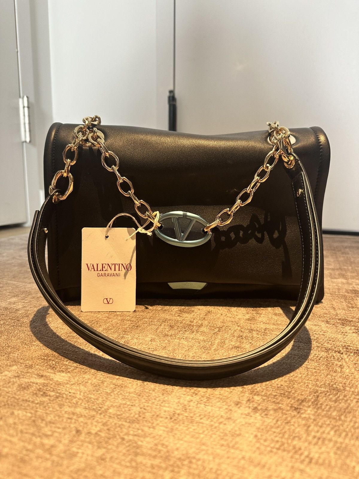 Valentino VALENTINO VLOGO Chain Leather Shoulder Bag Size ONE SIZE - 11 Thumbnail