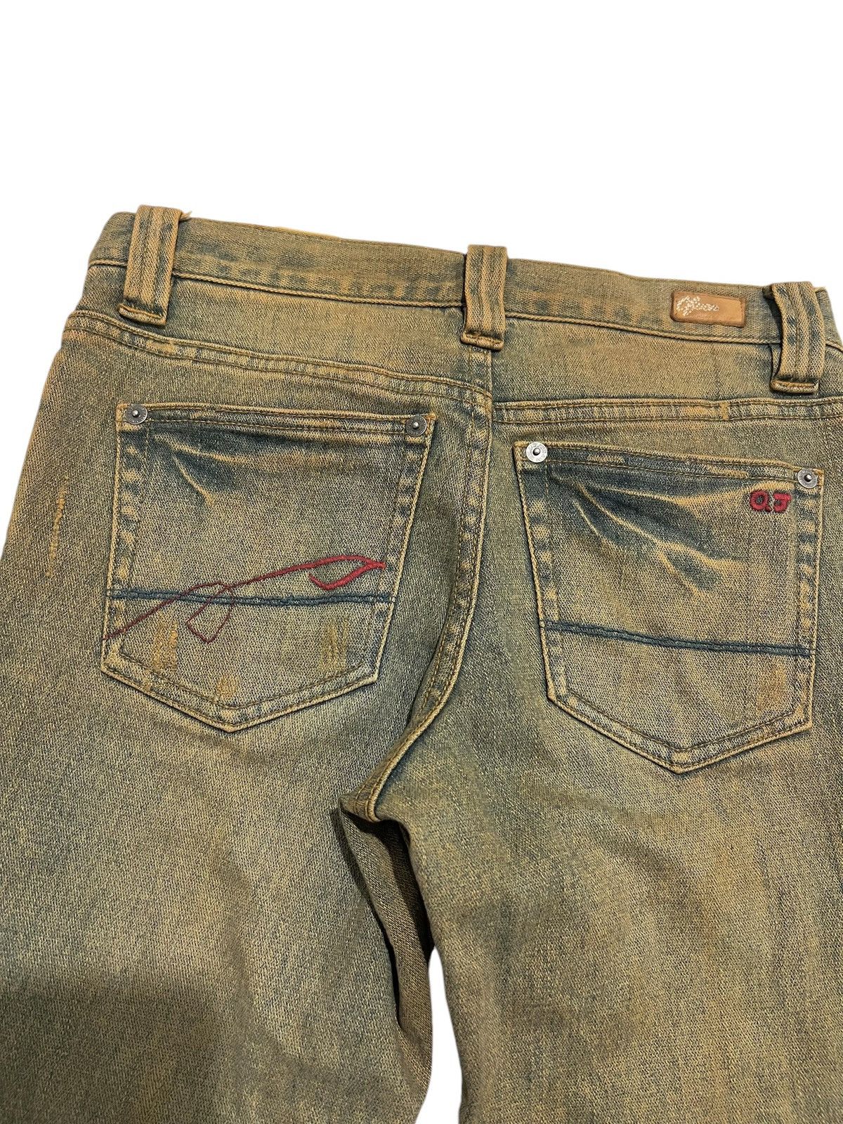 If Six Was Nine × Japanese Brand × Le Grande Bleu (L.G.B.) Ofuon studed mudwash denim Low Rise Flare Jeans Size US 27 - 7 Thumbnail