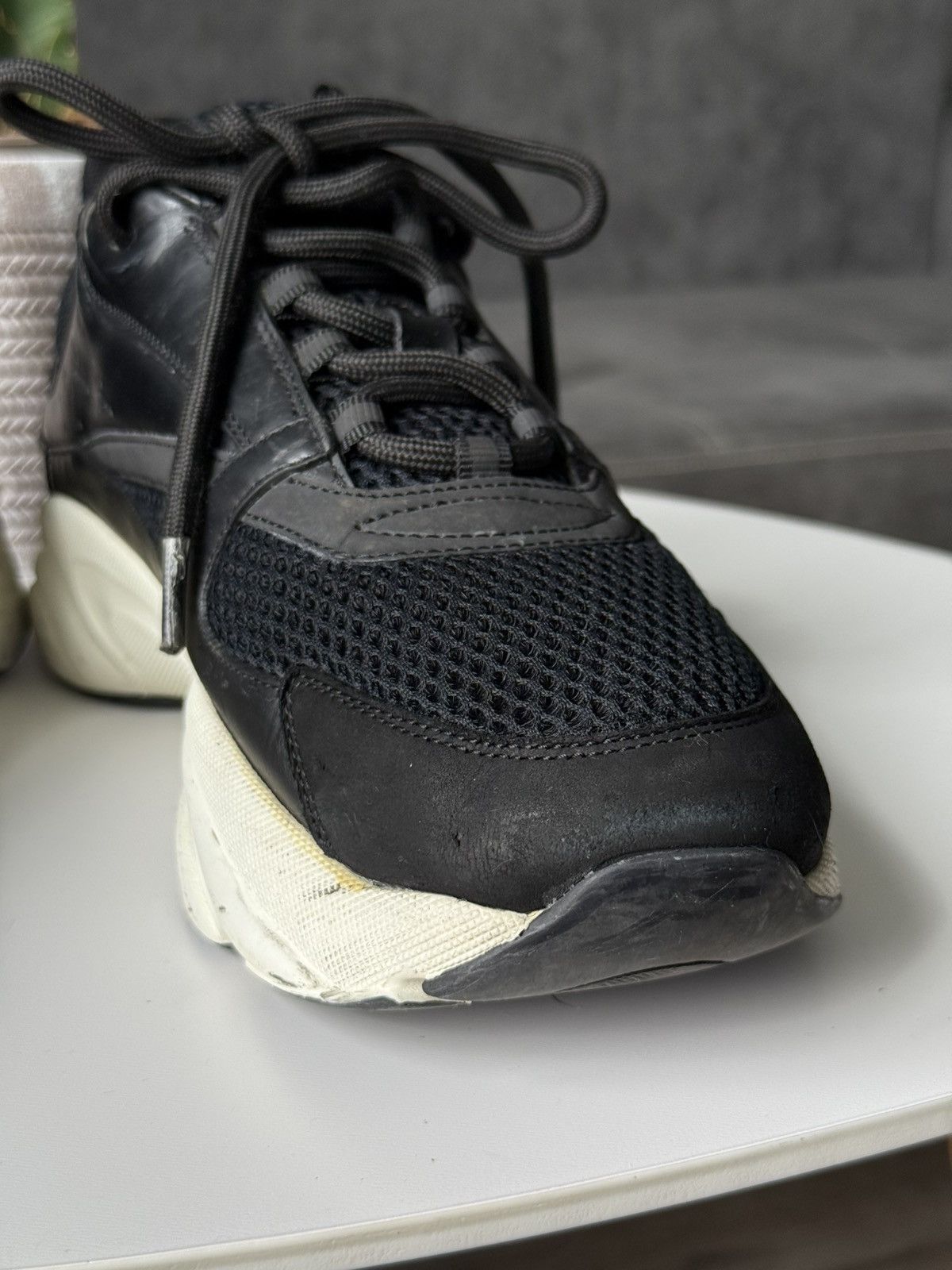 Dior DIOR B22 Reflective Sneakers Leather Black Size US 10.5 / EU 43-44 - 16 Thumbnail