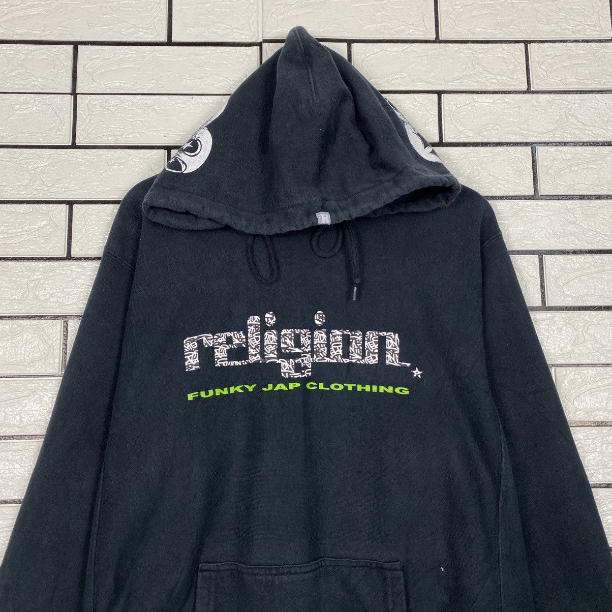 Japanese Brand Religion Hoodie Pull Over Punk Design Big Logo Size US XL / EU 56 / 4 - 4 Thumbnail