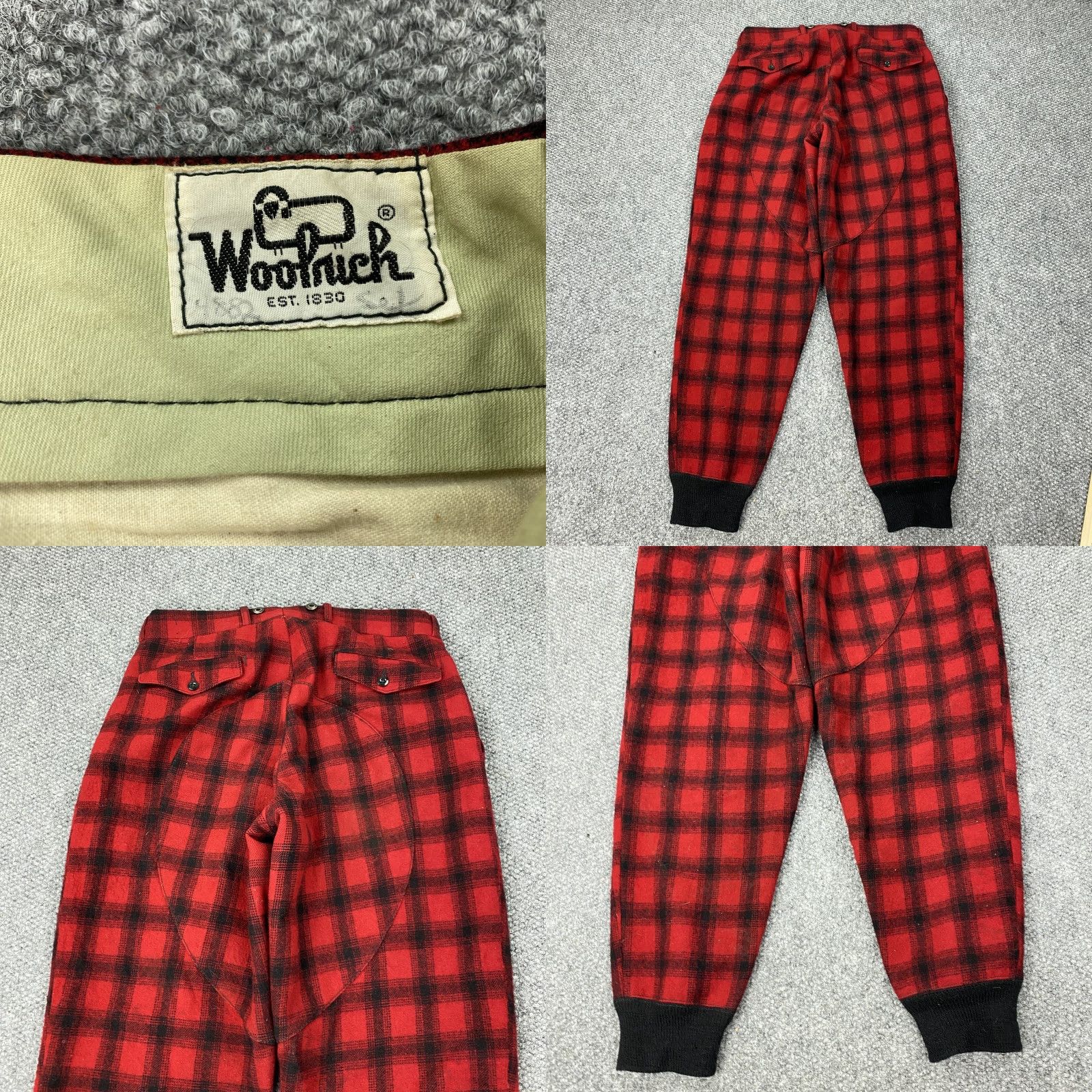 Vintage VINTAGE Woolrich Pants Mens Medium Red Black Plaid Wool Hunting Outdoors 80s USA Pants Mens Medium Red Black Plaid Woolrich 80s USA Size US 31 - 8 Thumbnail