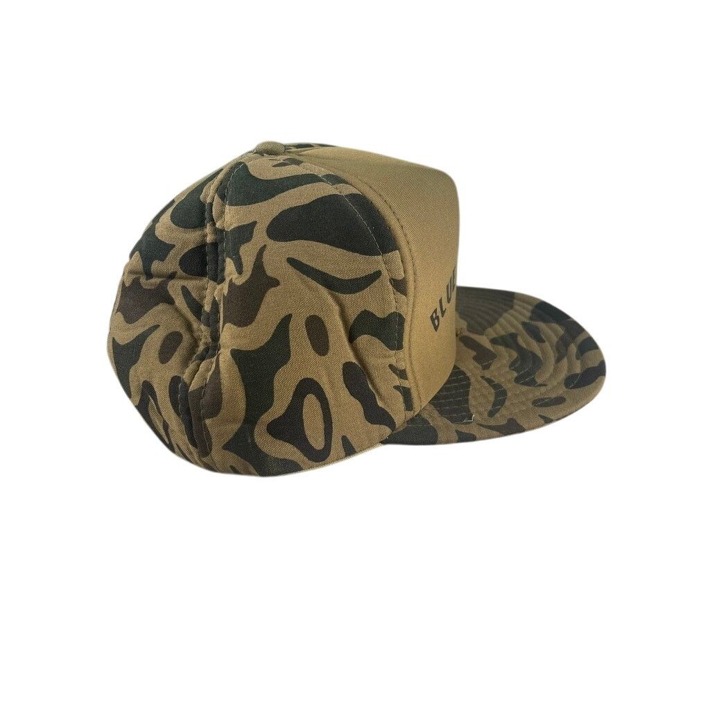 Vintage Vintage Blue Flame Camo Snapback Hat Classic Trucker Cap Size ONE SIZE - 6 Thumbnail