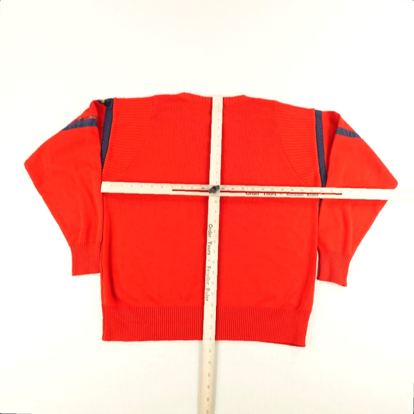 Paul & Shark VINTAGE Paul & Shark Sweater Mens Large Red 80s Pullover Wool Acrylic Knit Crew Neck Logo Size US L / EU 52-54 / 3 - 5 Thumbnail