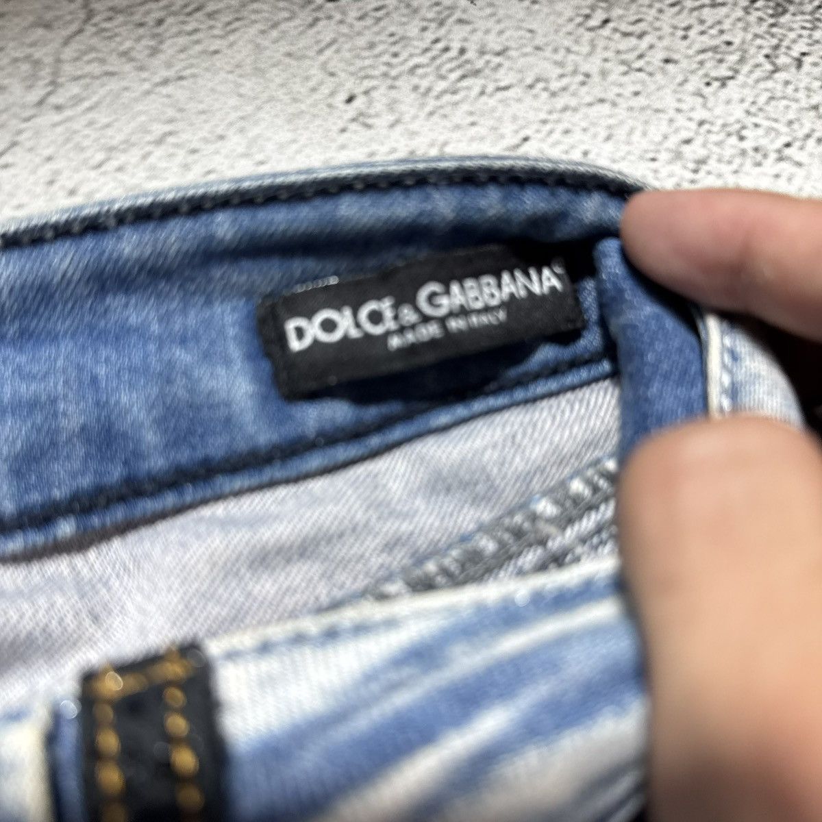 Dolce & Gabbana drip dolce gabbana distressed jeans y2k women with big logo Size 27" / US 4 / IT 40 - 8 Thumbnail