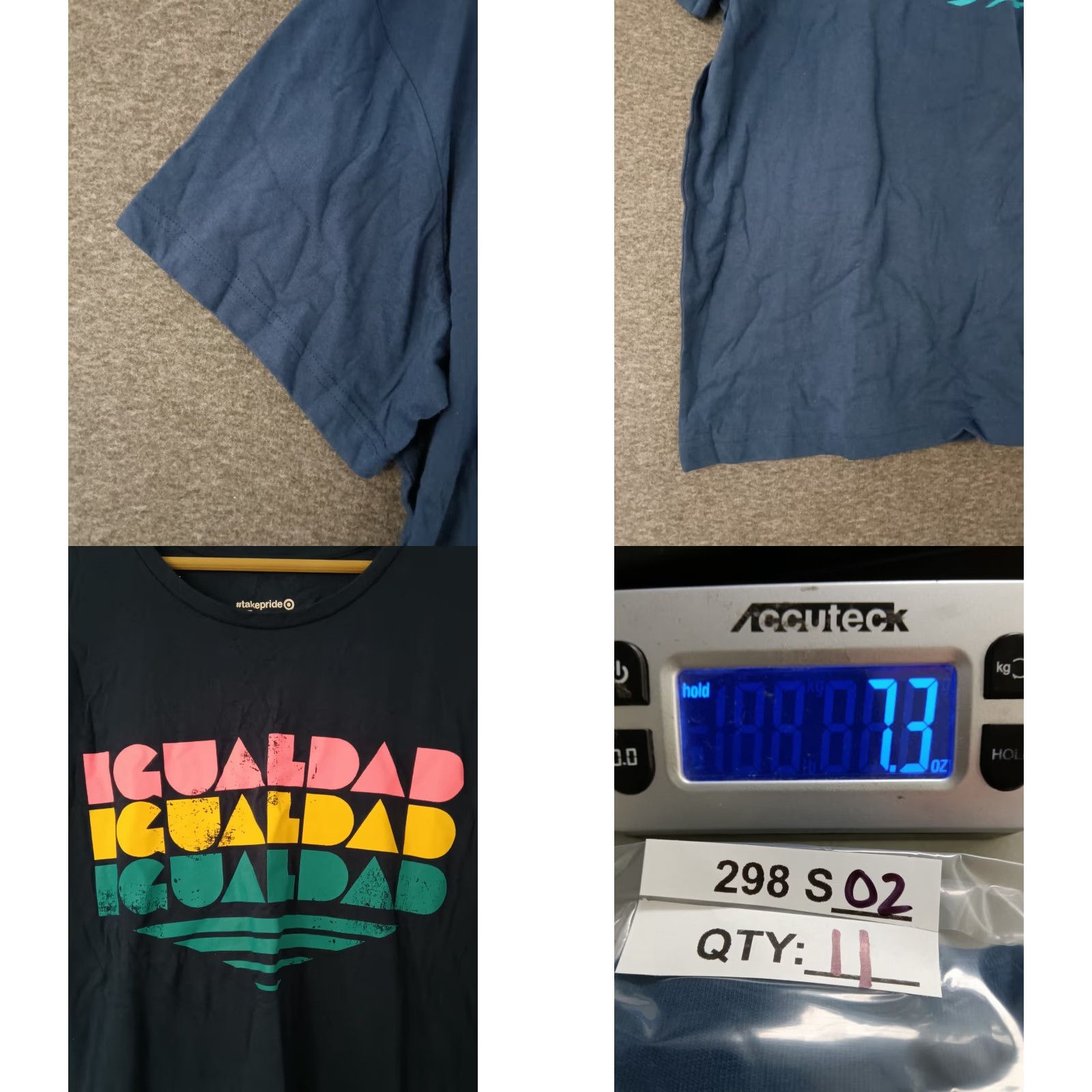 Vintage #takepride IgualDaD Equality T-Shirt XXL Adult Blue Unisex Men's Womens Size US XXL / EU 58 / 5 - 8 Thumbnail