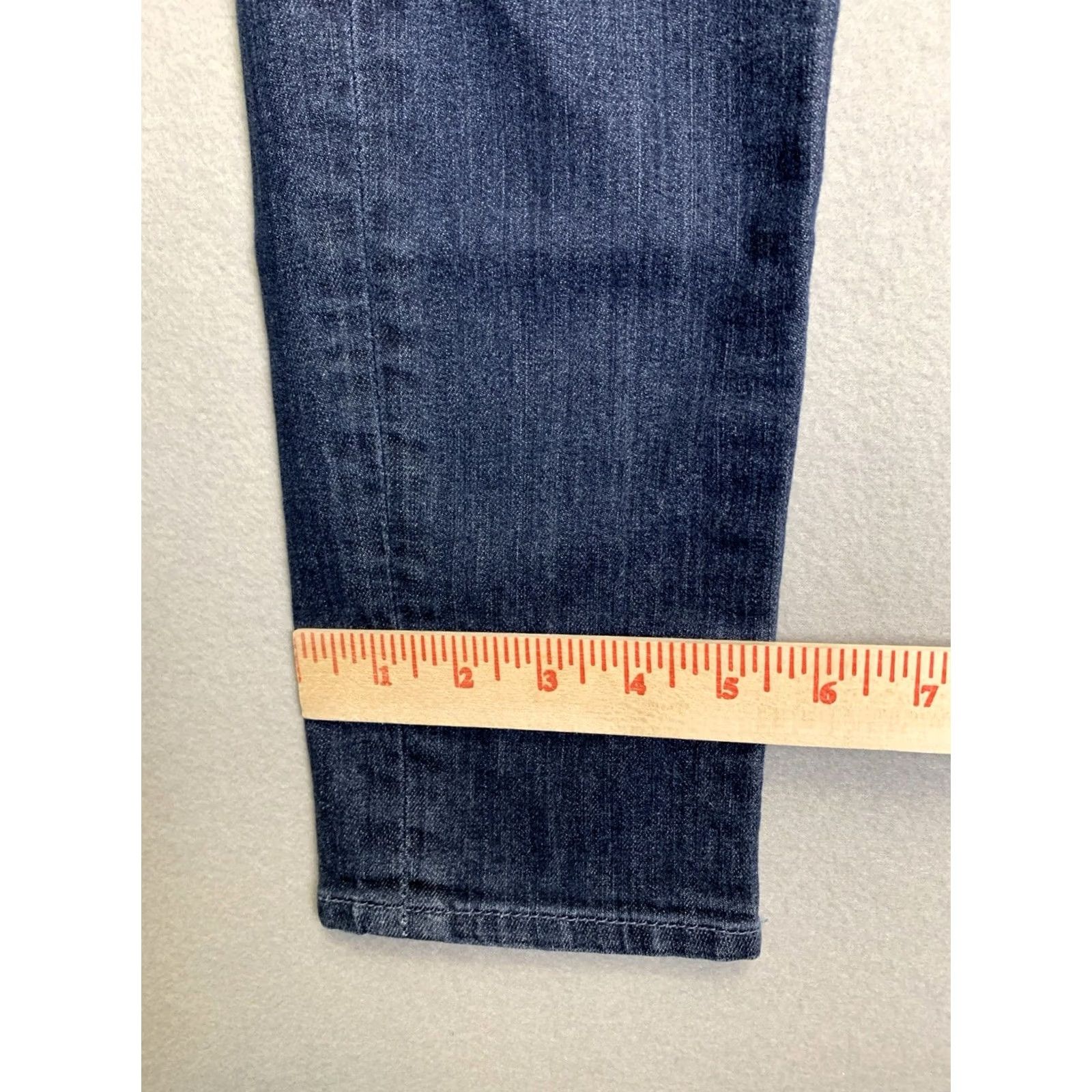 7 For All Mankind VINTAGE 7 For All Mankind Gwenevere Jeans Womens 28 Blue Skinny 5-Pocket Zipper Button Embroidered Logo Preppy Comfort Stretch Denim Size 28" / US 6 / IT 42 - 6 Thumbnail