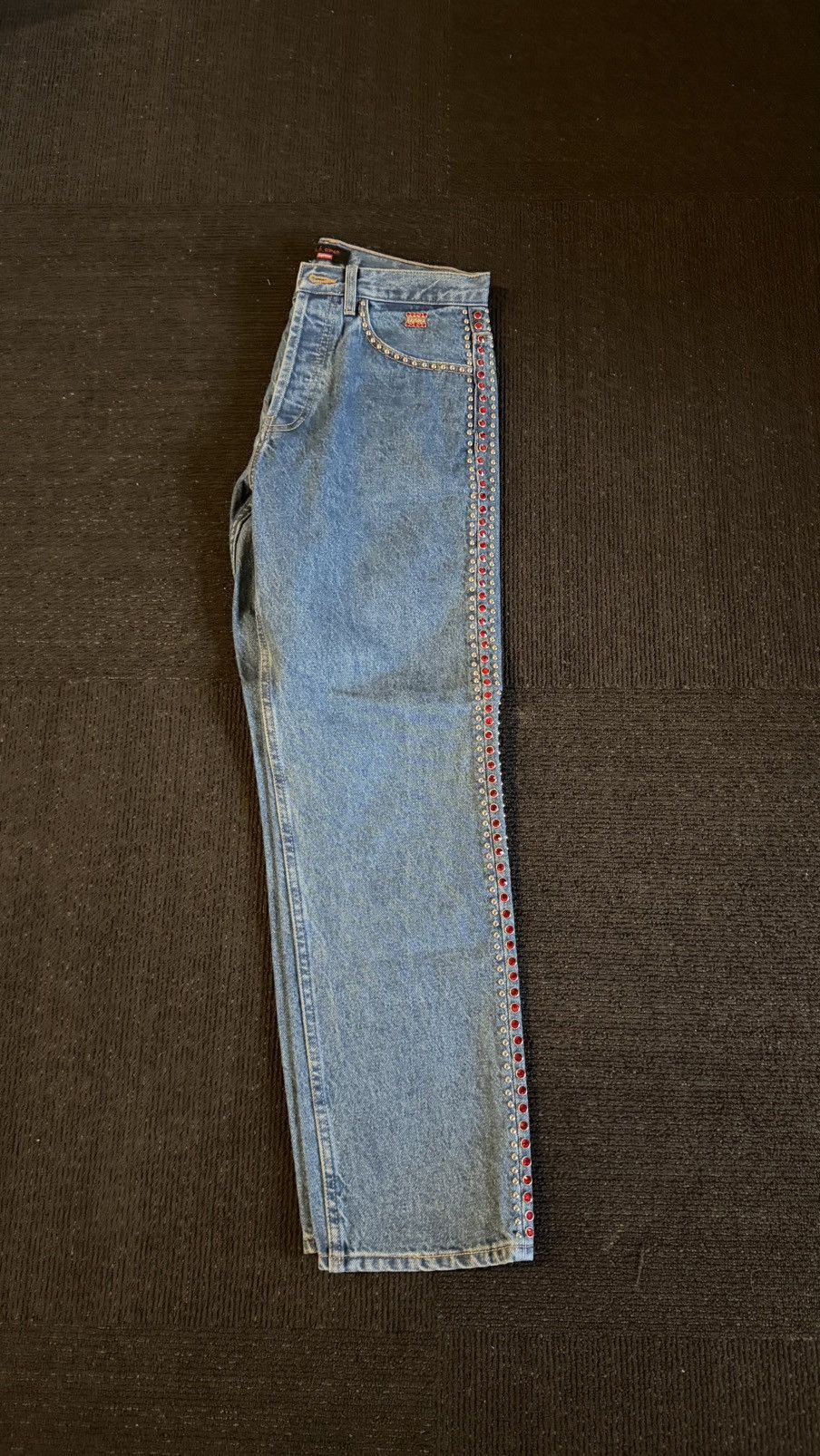 B.B. Simon × Supreme SS22 Supreme B.B simon studded regular jean (30) (blue) Size US 30 / EU 46 - 2 Thumbnail